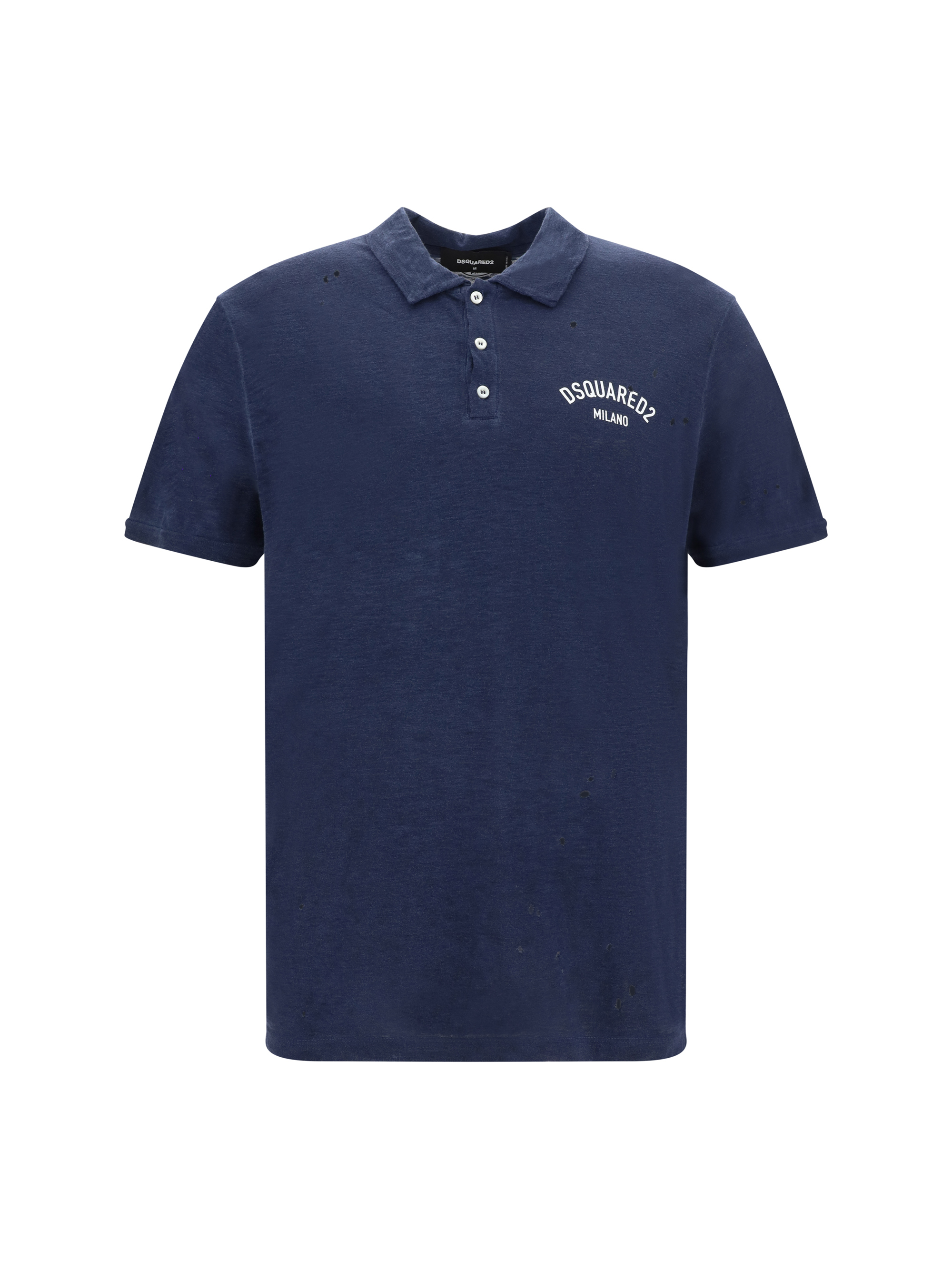 Shop Dsquared2 Polo Shirt In Navy Blue