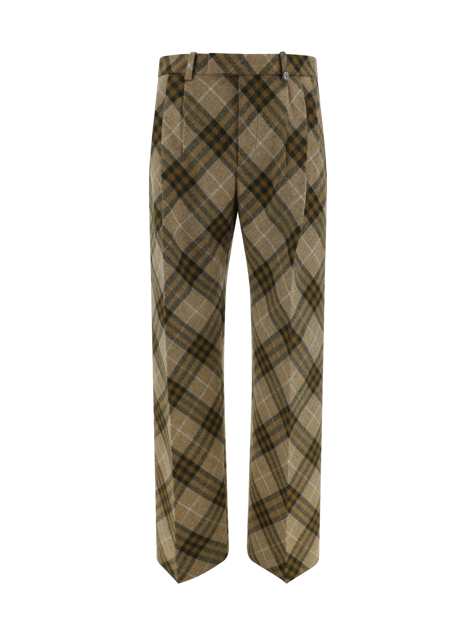 Shop Burberry Pants In Camp Ip Check