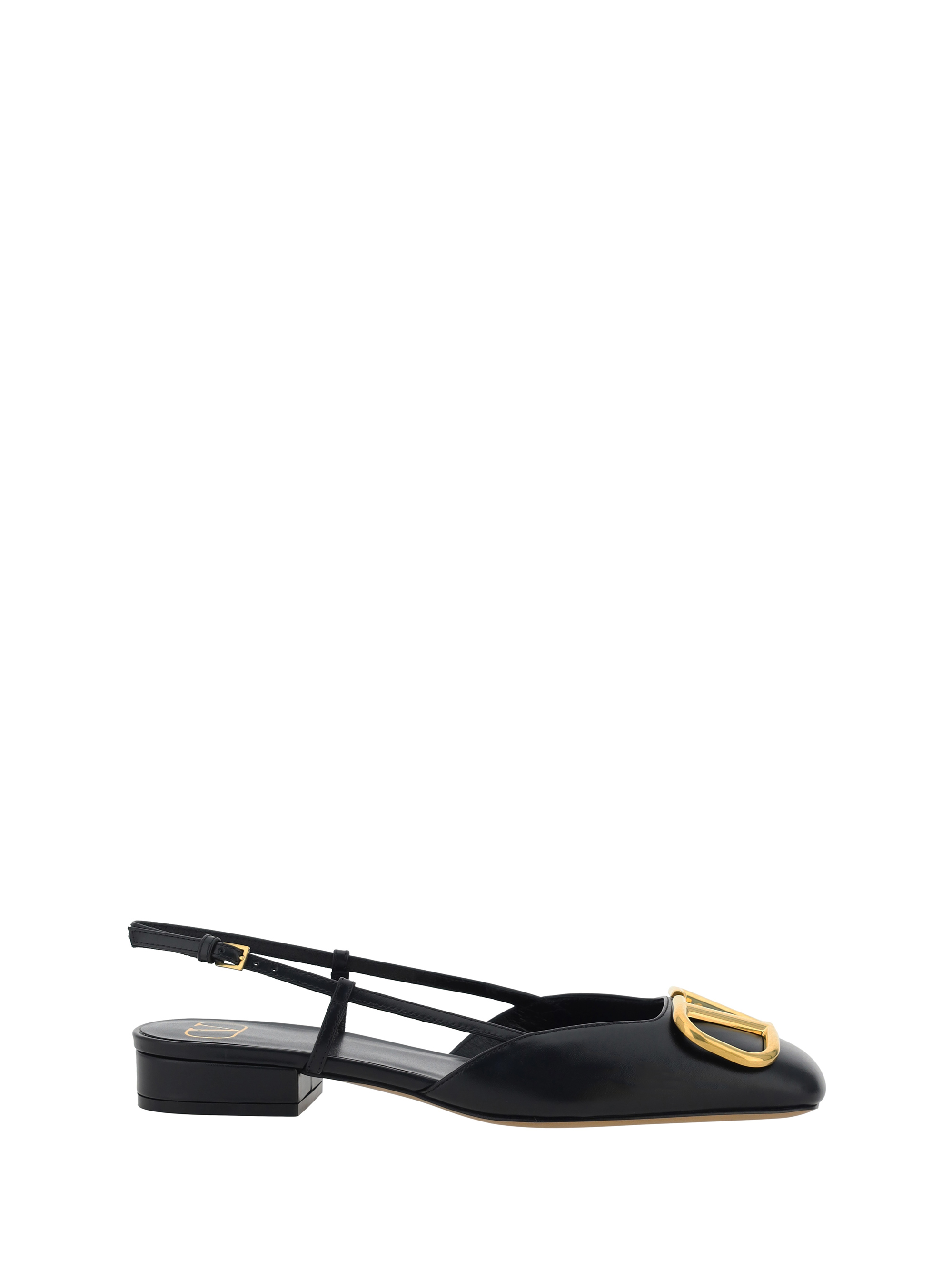 Shop Valentino Vlogo Ballerinas In Nero