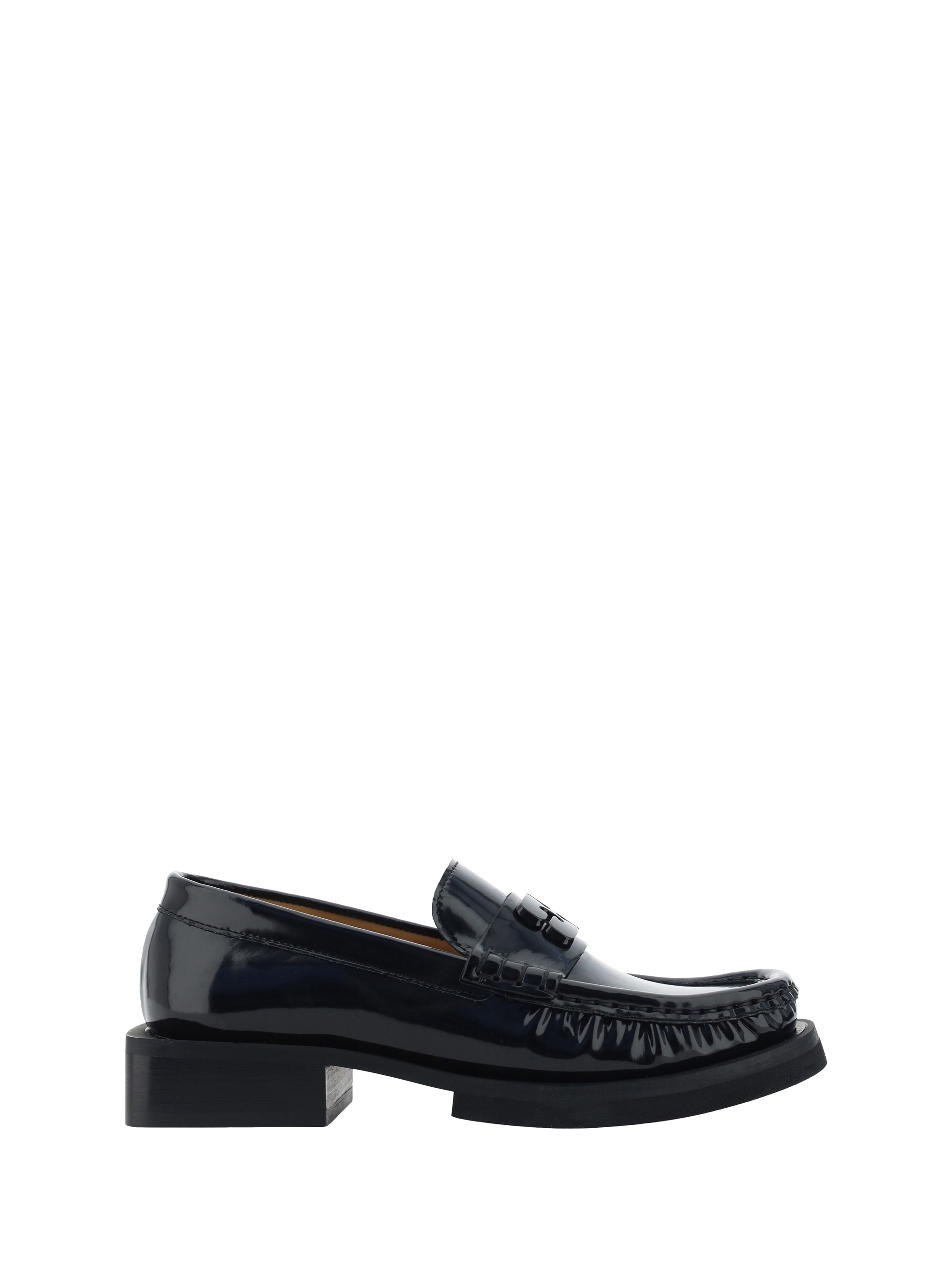 Shop Ganni Butterfly Loafers In Black