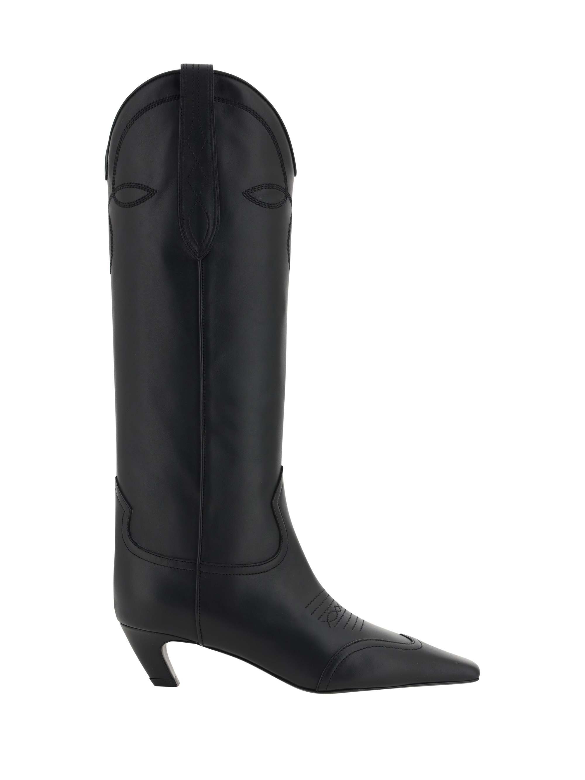 Khaite The Dallas 50mm Knee-high Boots In Black
