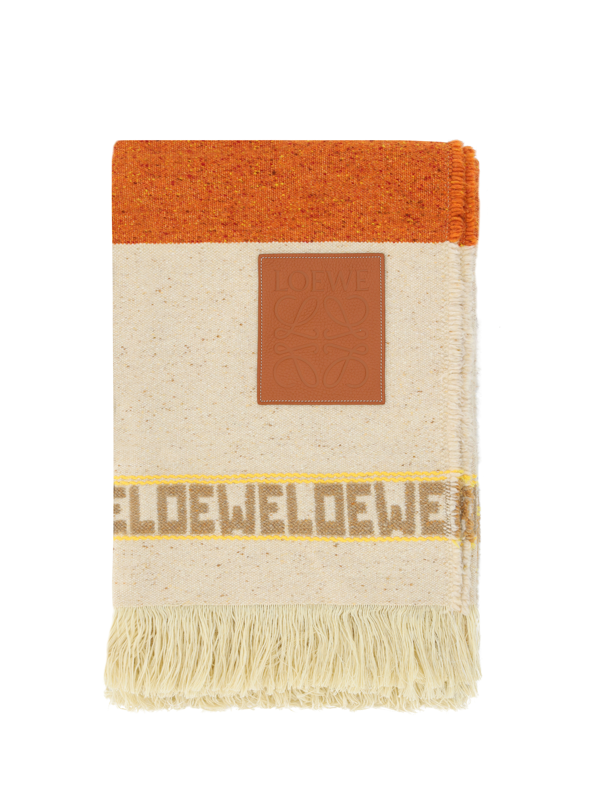Loewe Stripes Blanket In Orange