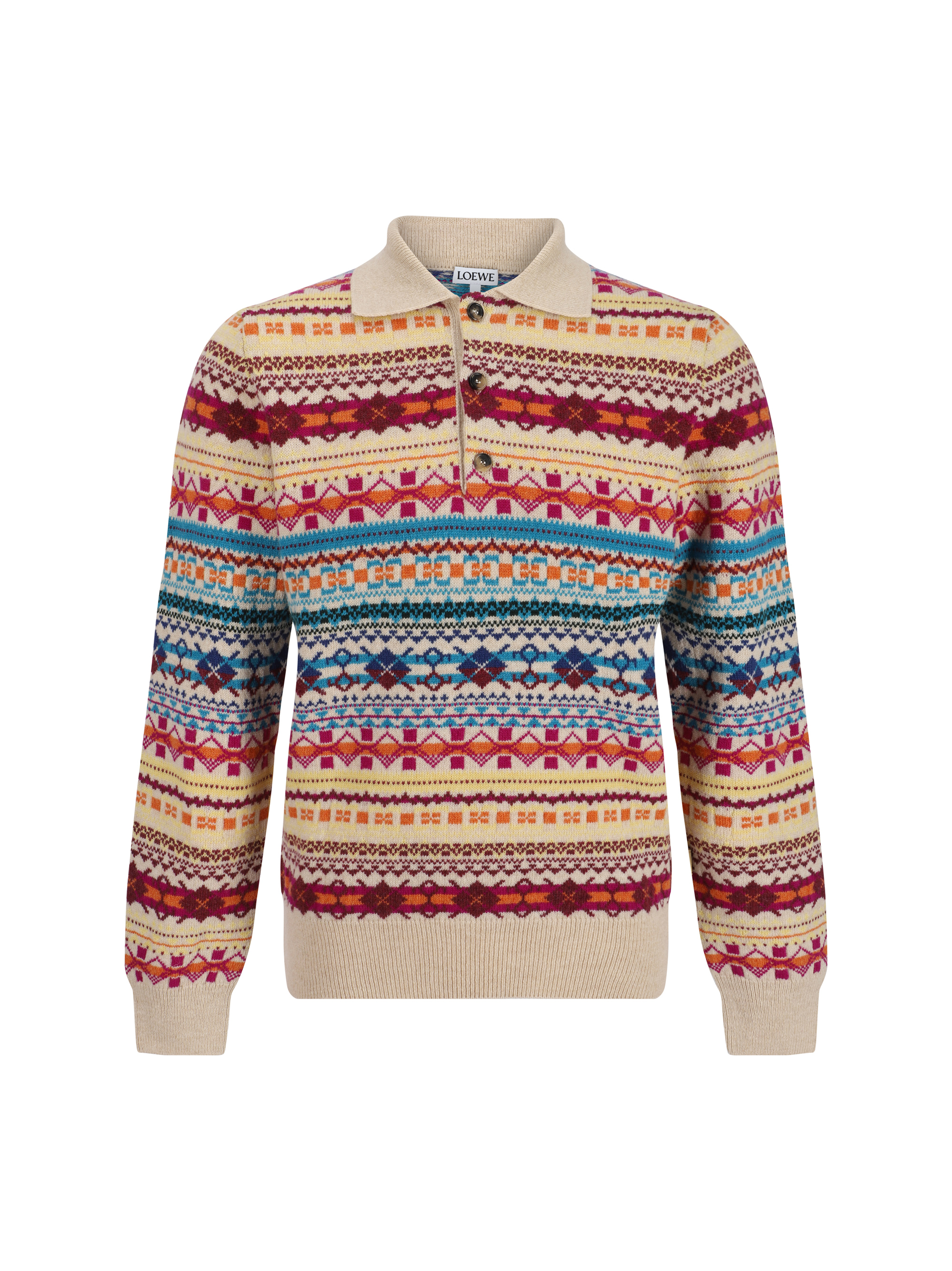 Shop Loewe Sweaters In Ecru/multicolor