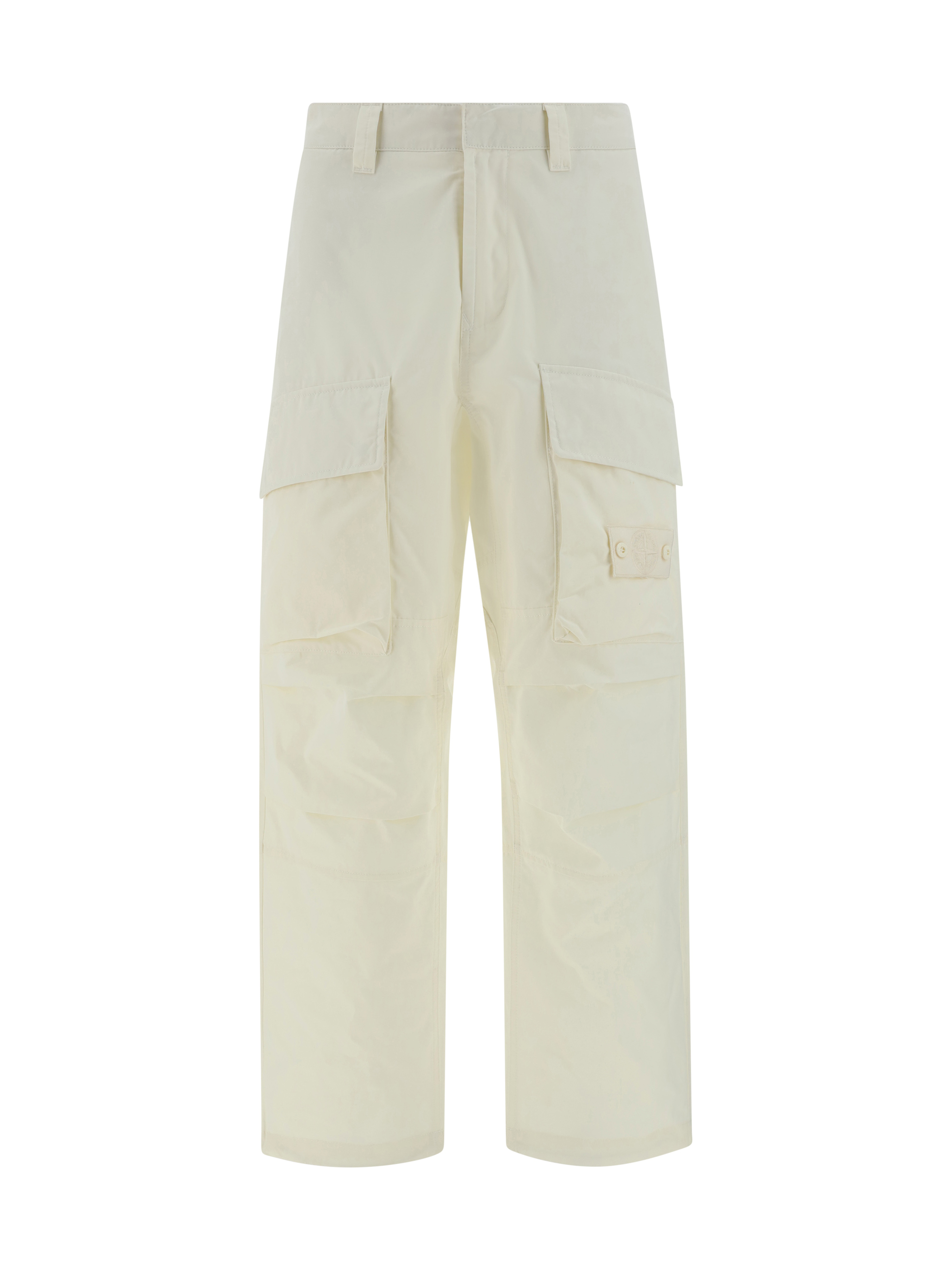Shop Stone Island Ghost Loose Pants In Bco Naturale