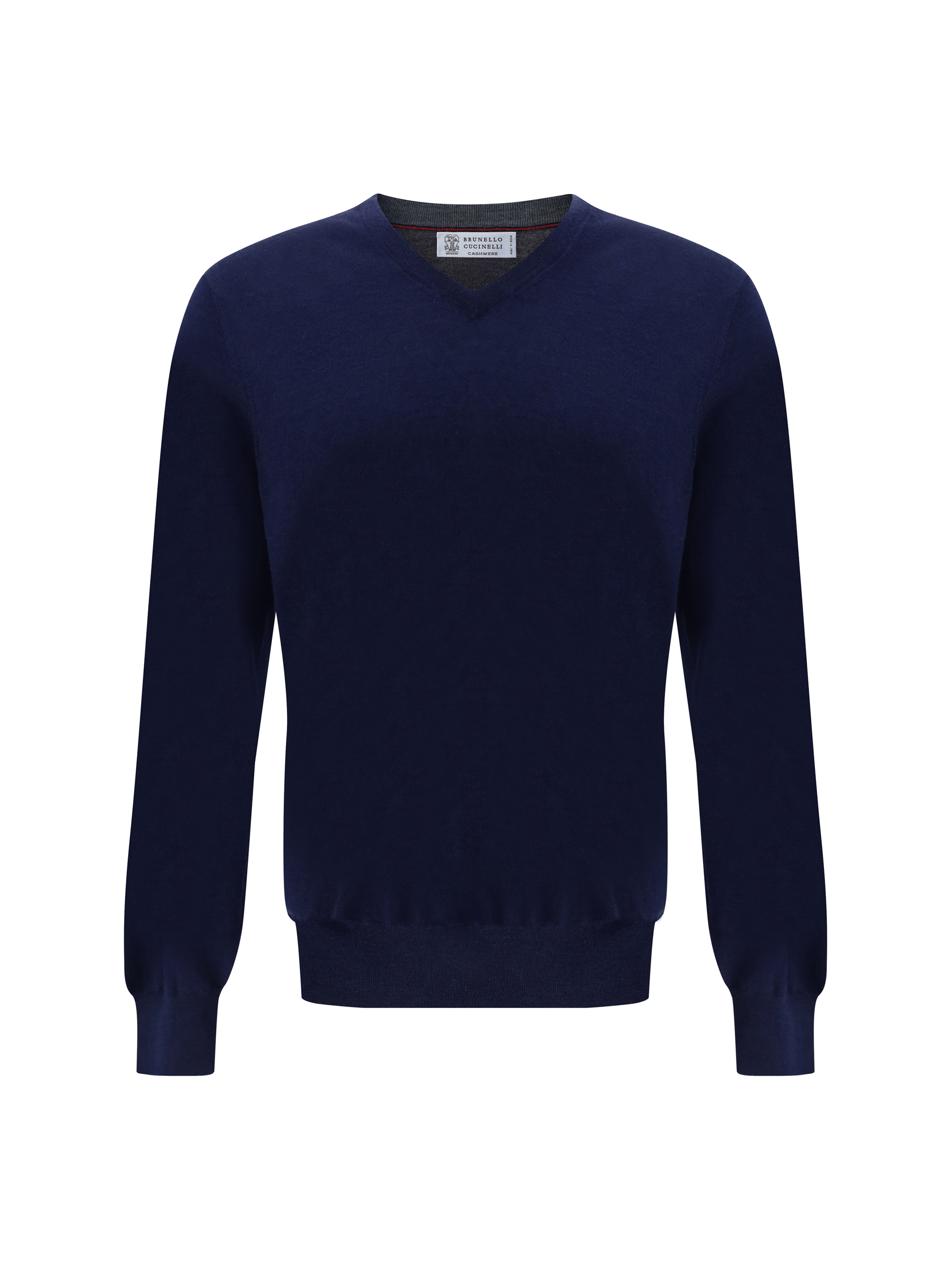 Brunello Cucinelli Men Ultrafine Virgin Wool Sweater In Blue