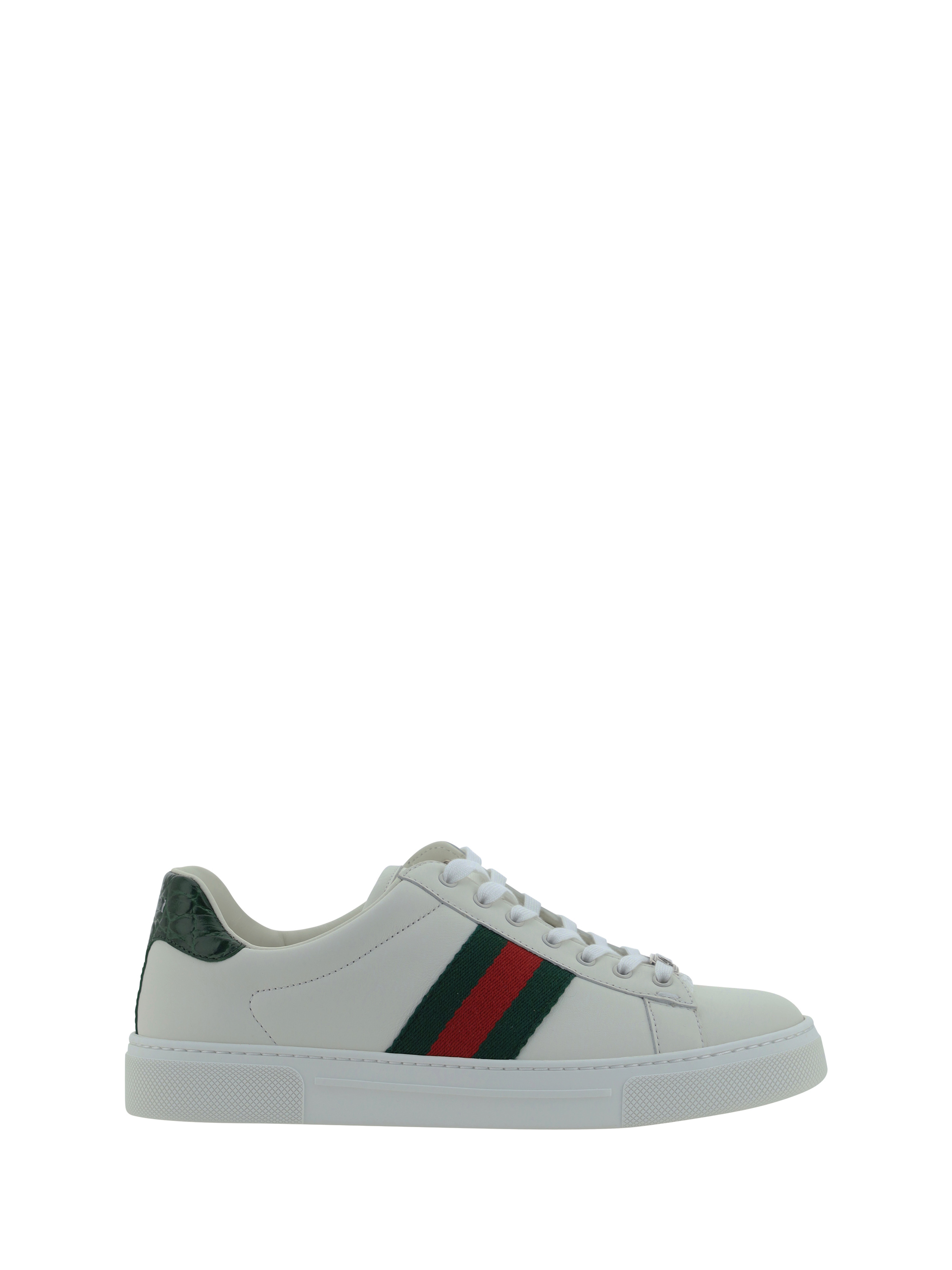 Shop Gucci Sneakers In Gr.whi/vrv/green Ace