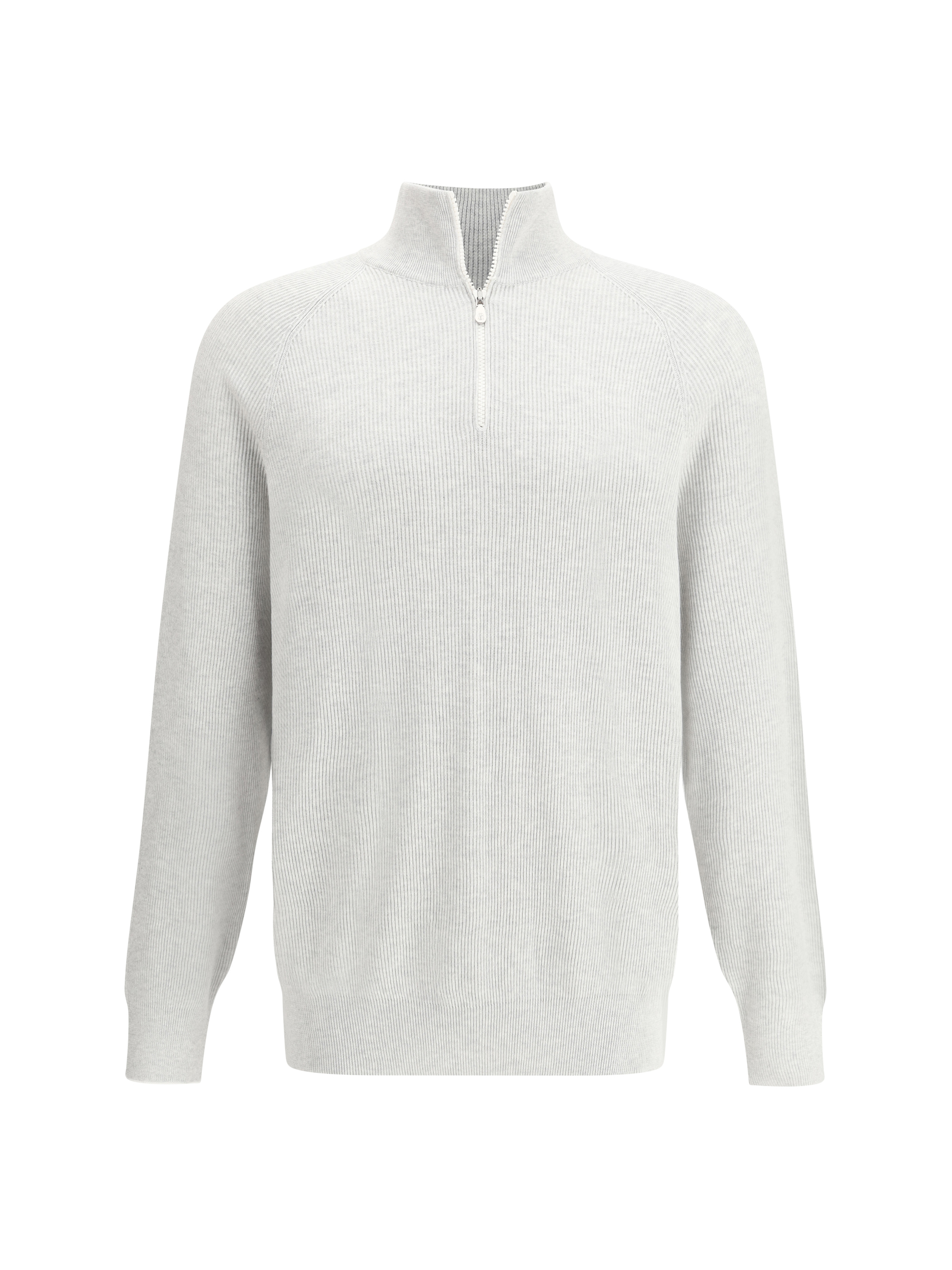 Shop Brunello Cucinelli Sweater In Nebbia+panama