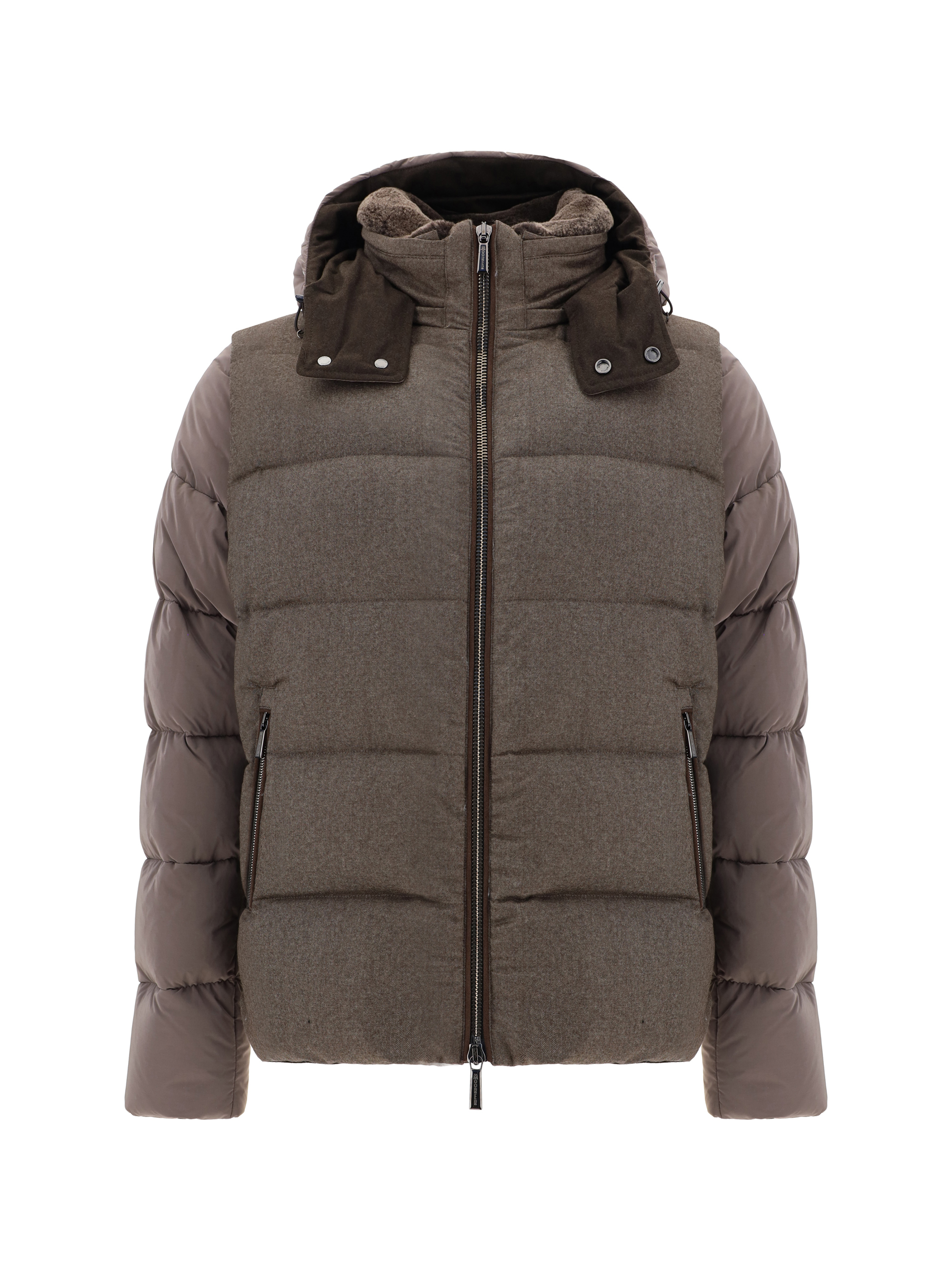 Shop Moorer Casciano Down Jacket In Cacao