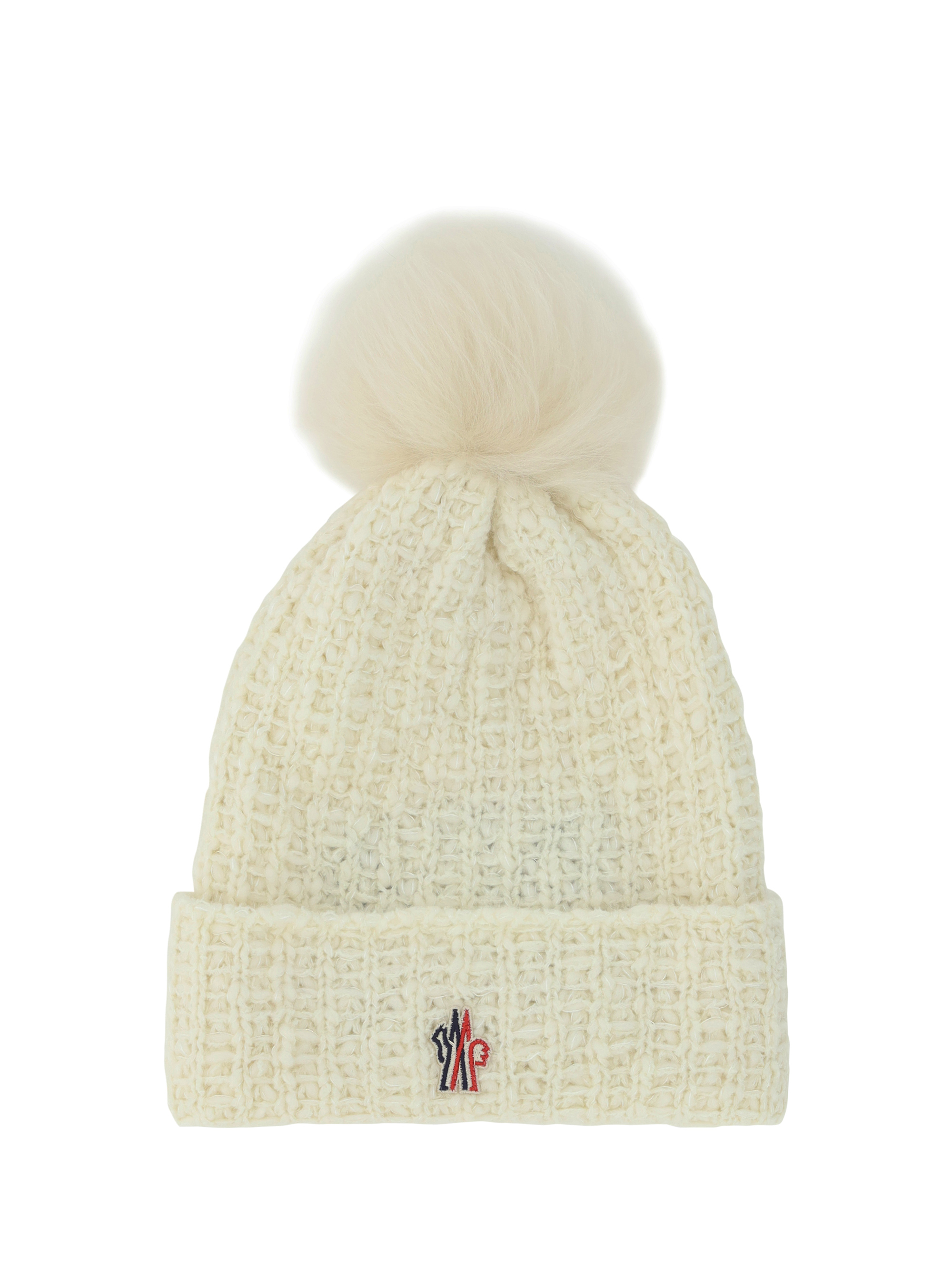 Shop Moncler Beanie Hat In Natural