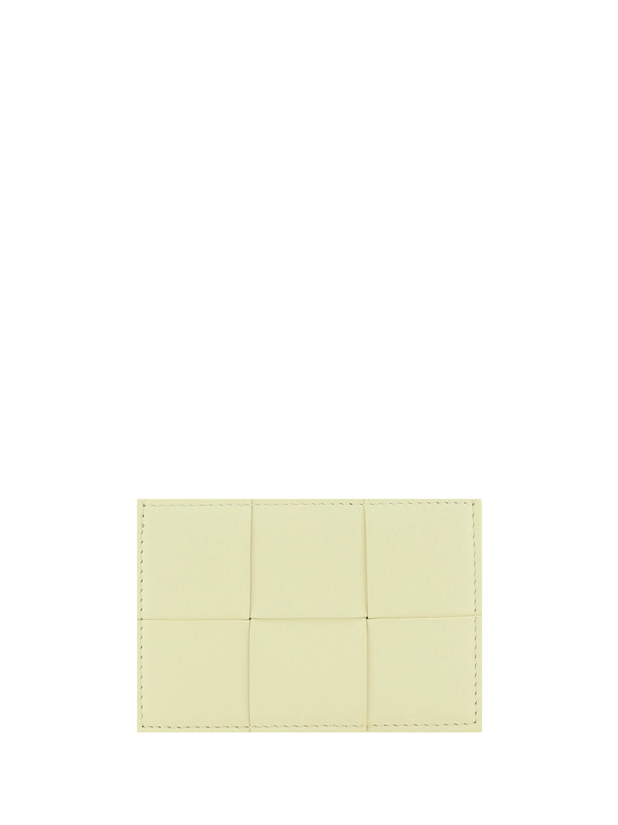 Shop Bottega Veneta Cassette Card Holder In Camomile/gold