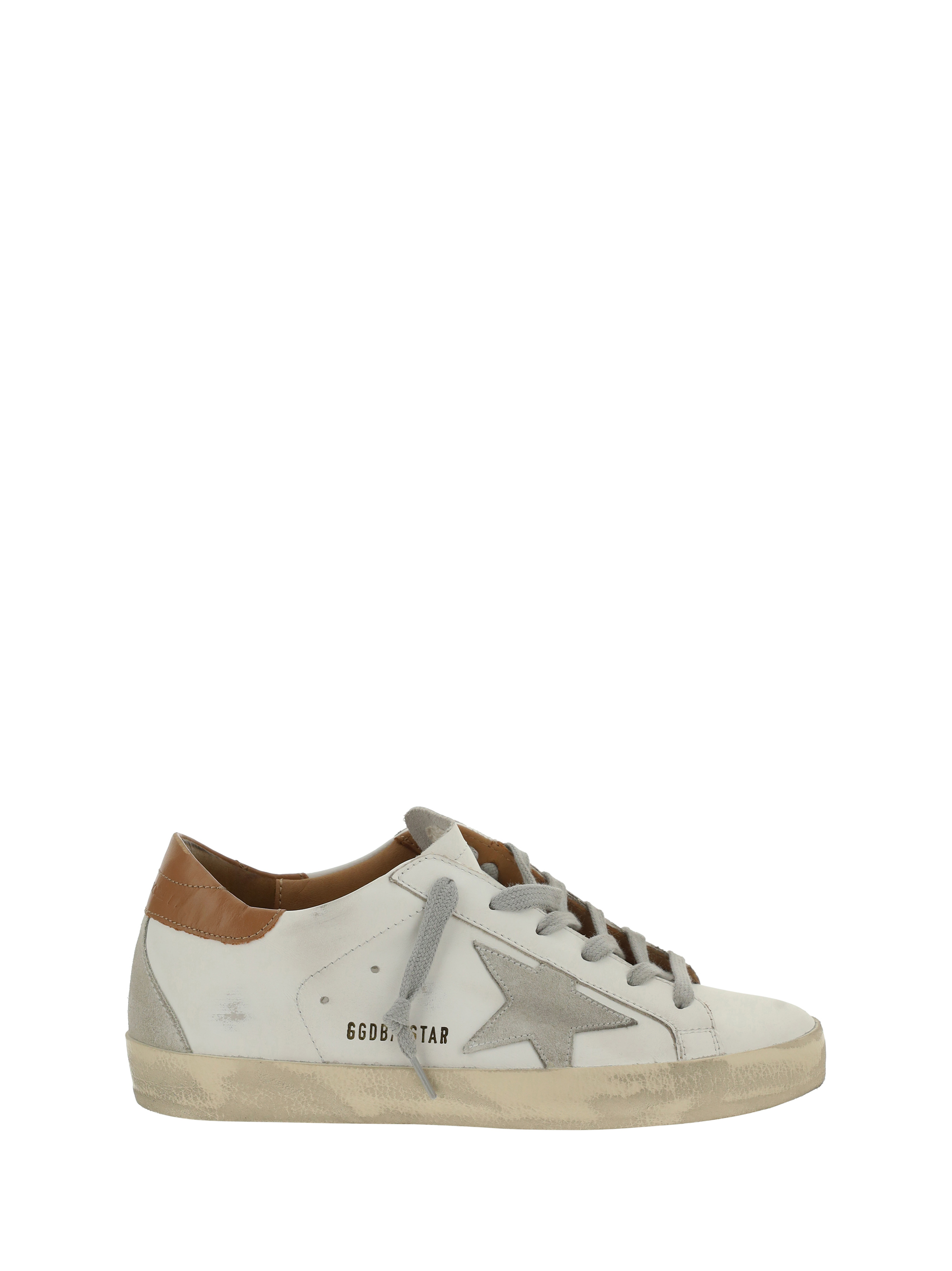 Golden Goose Super Star Leather Sneakers In White