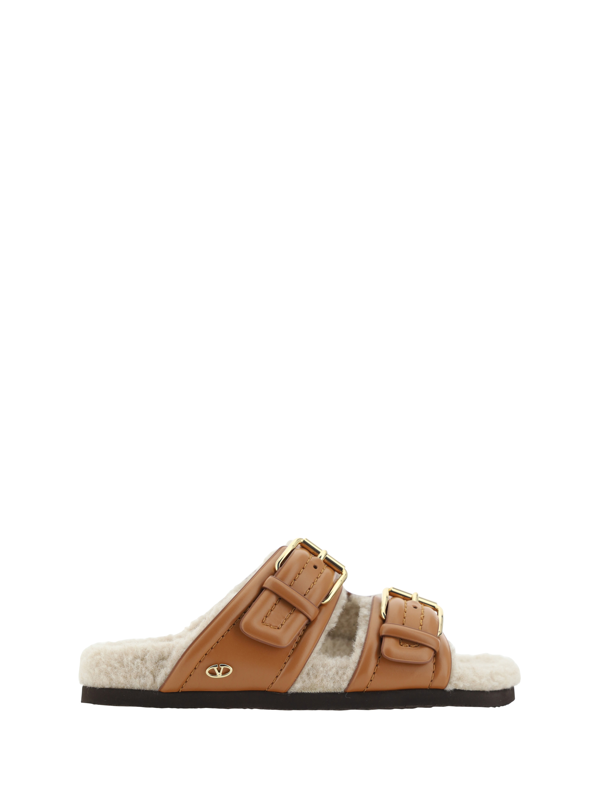 Shop Valentino Fussfriend Sandals In Almond Beige/naturale