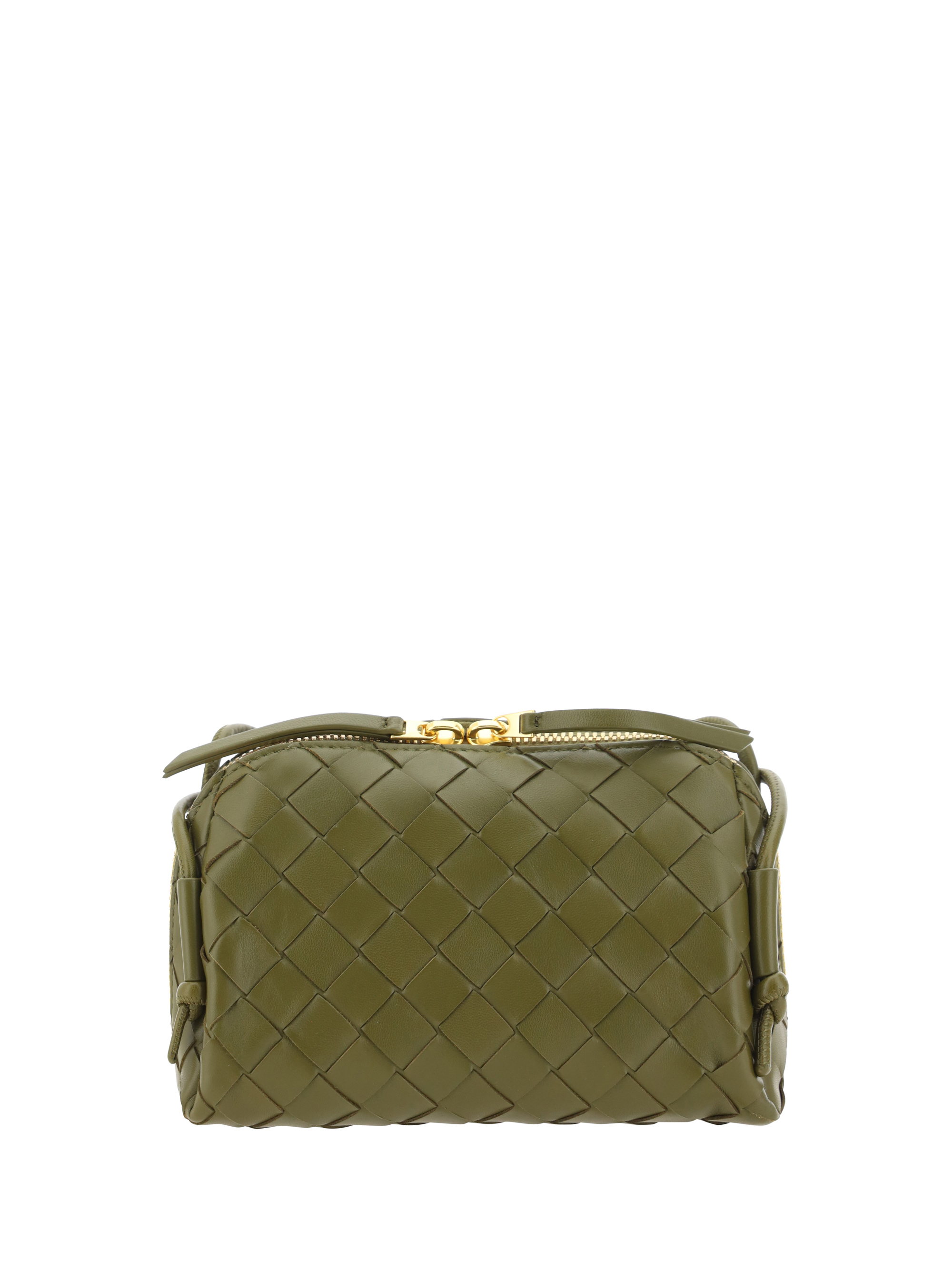 Shop Bottega Veneta Concert Shoulder Bag In Olive Oil-gold