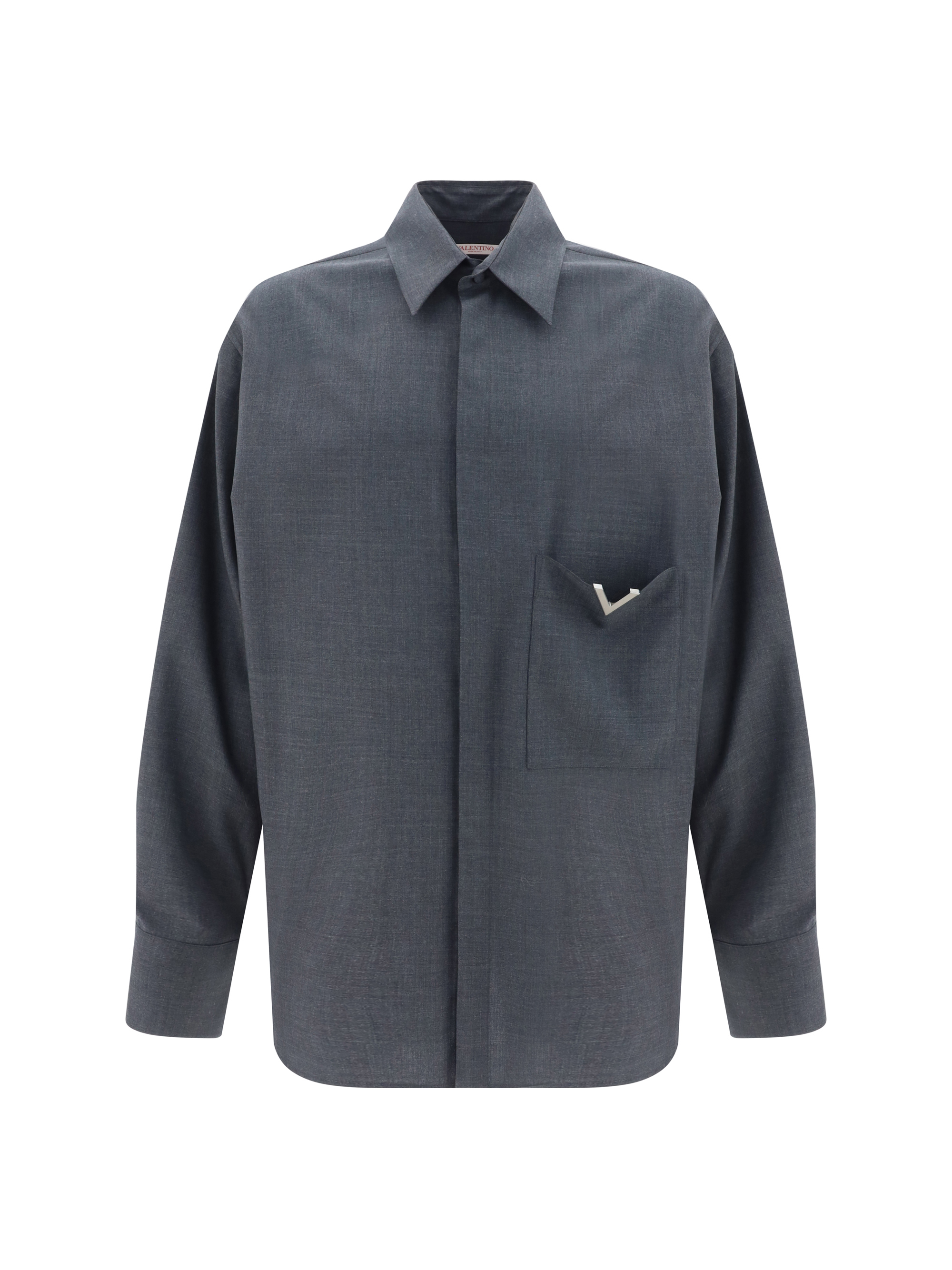 Valentino Pap Shirt In Grigio Melange