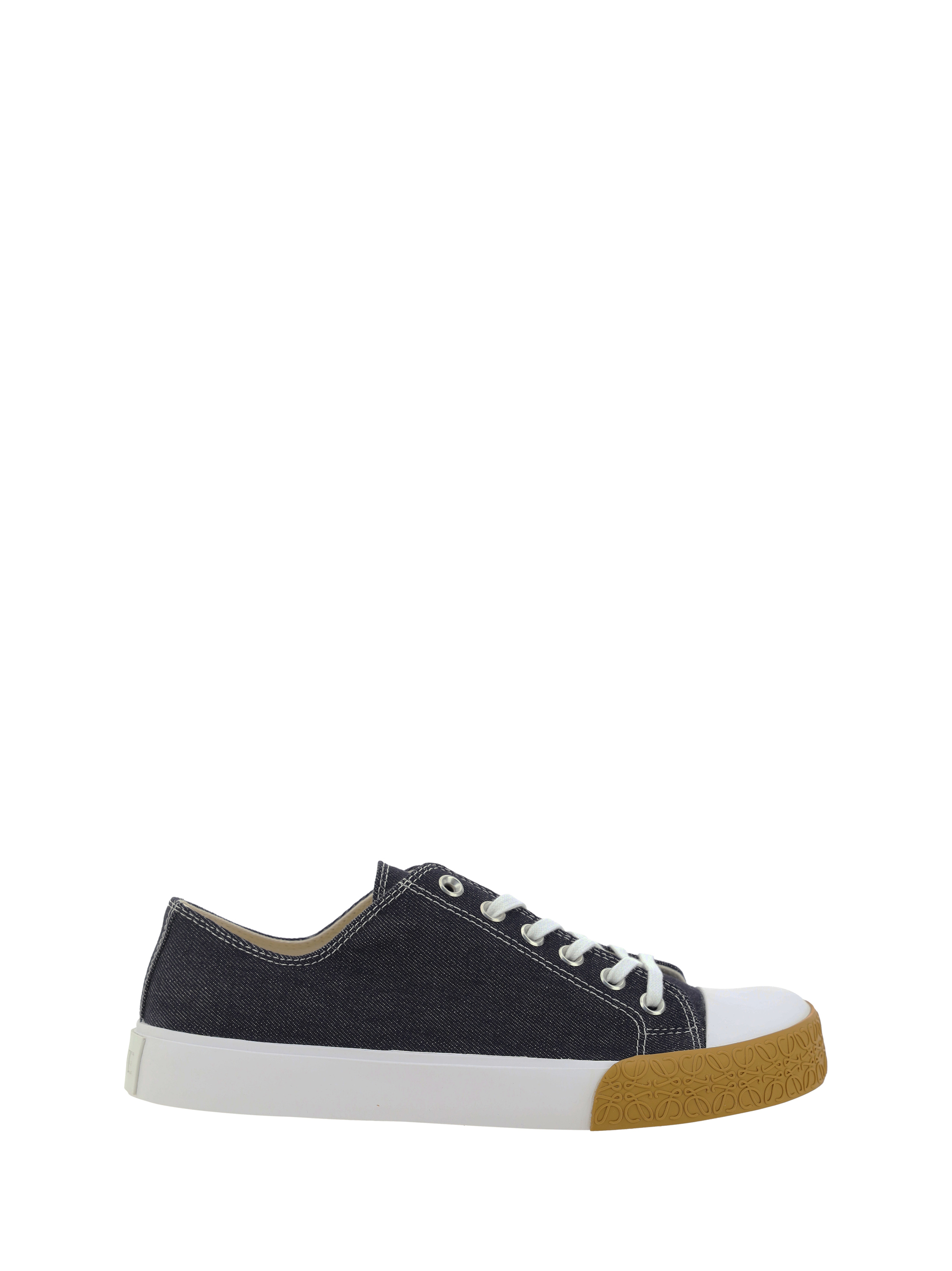 Shop Loewe Low Top Sneakers In Raw Denim