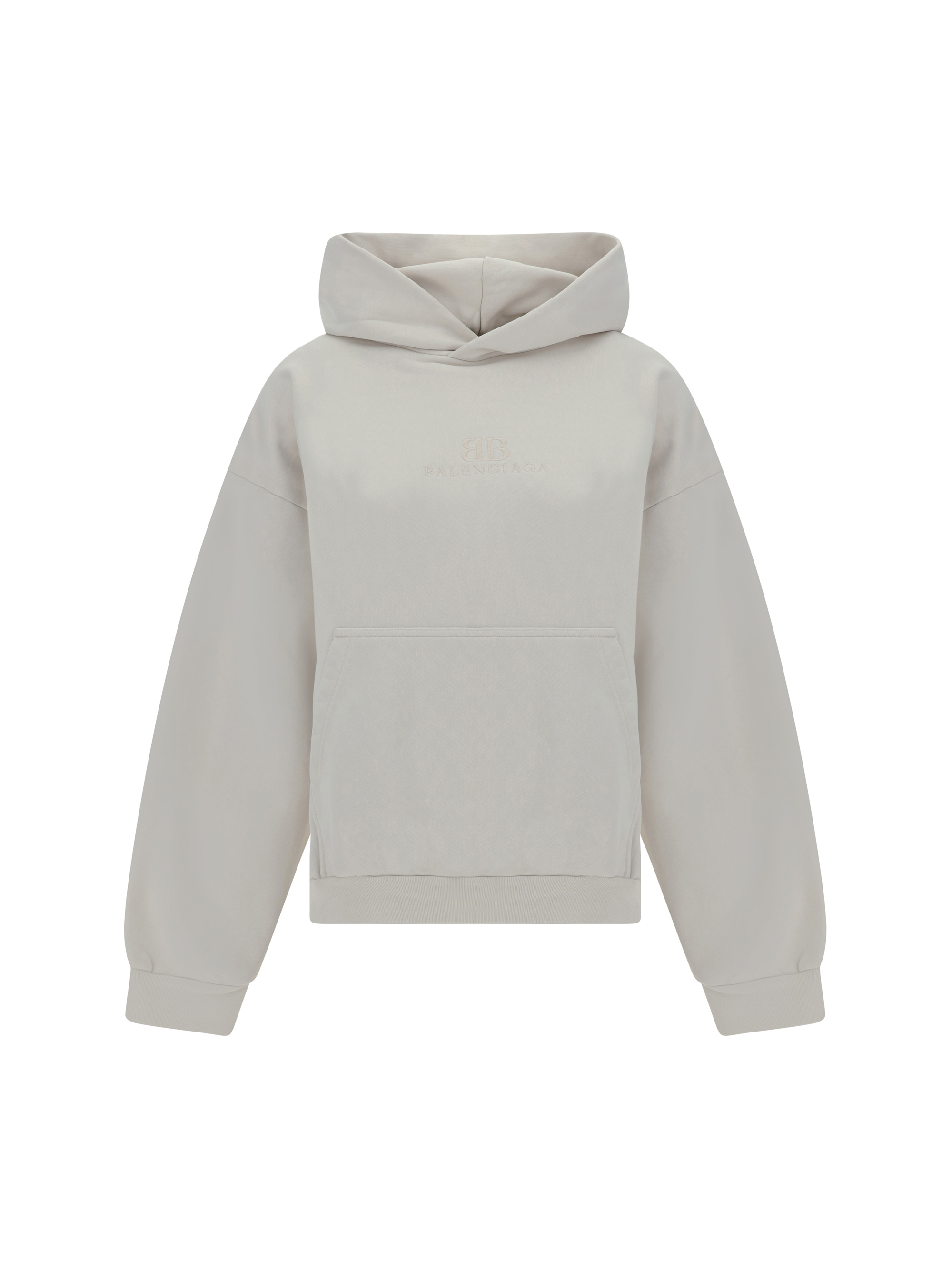 Shop Balenciaga Hoodie In Ecru/ecru