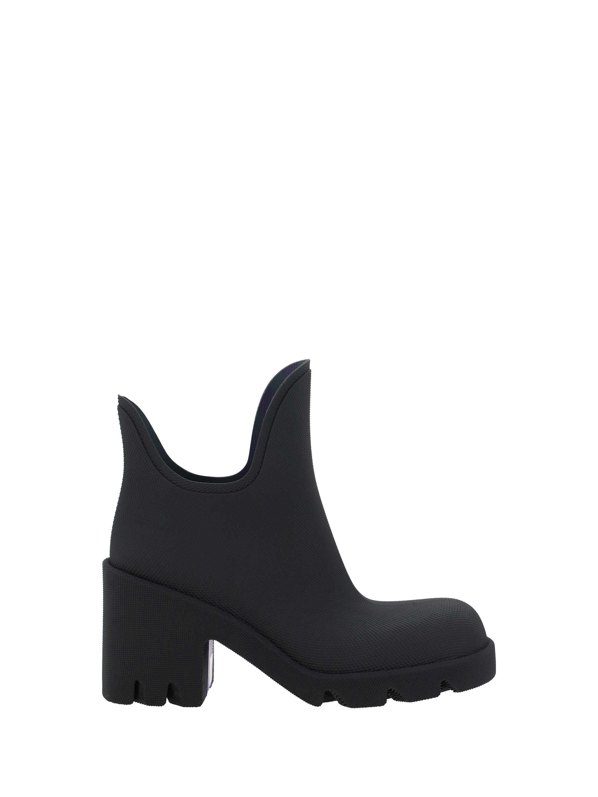 Shop Burberry Marsh Heeled Ankle Boots In Black