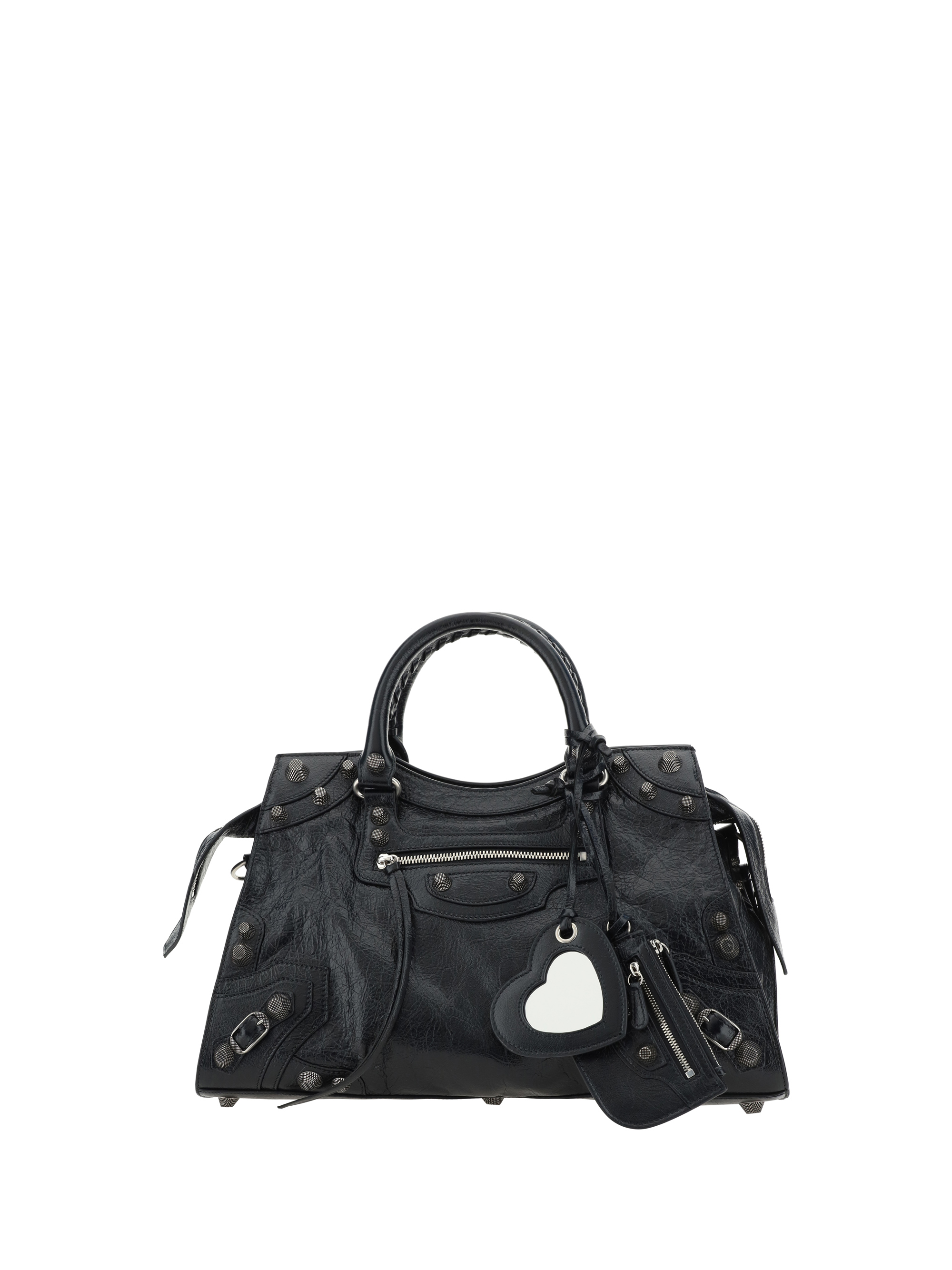 Shop Balenciaga Neo Cagole City Handbag In Black