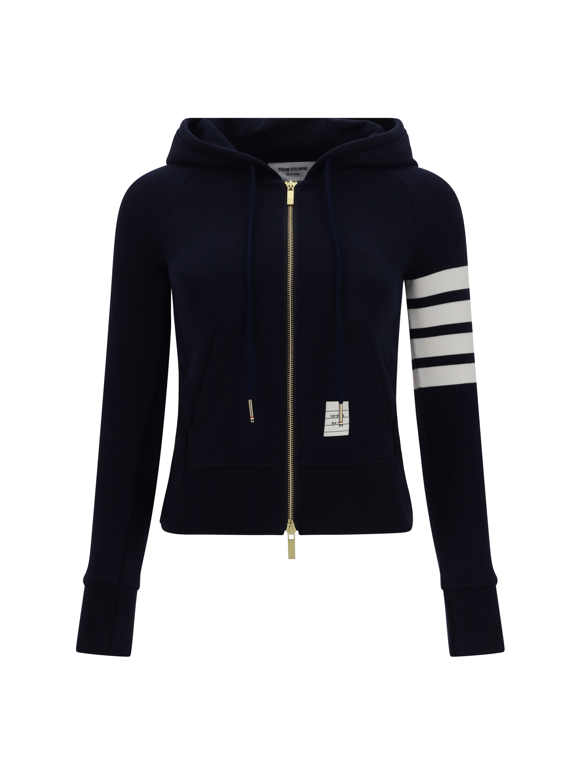 Shop Thom Browne Hoodie In Navy