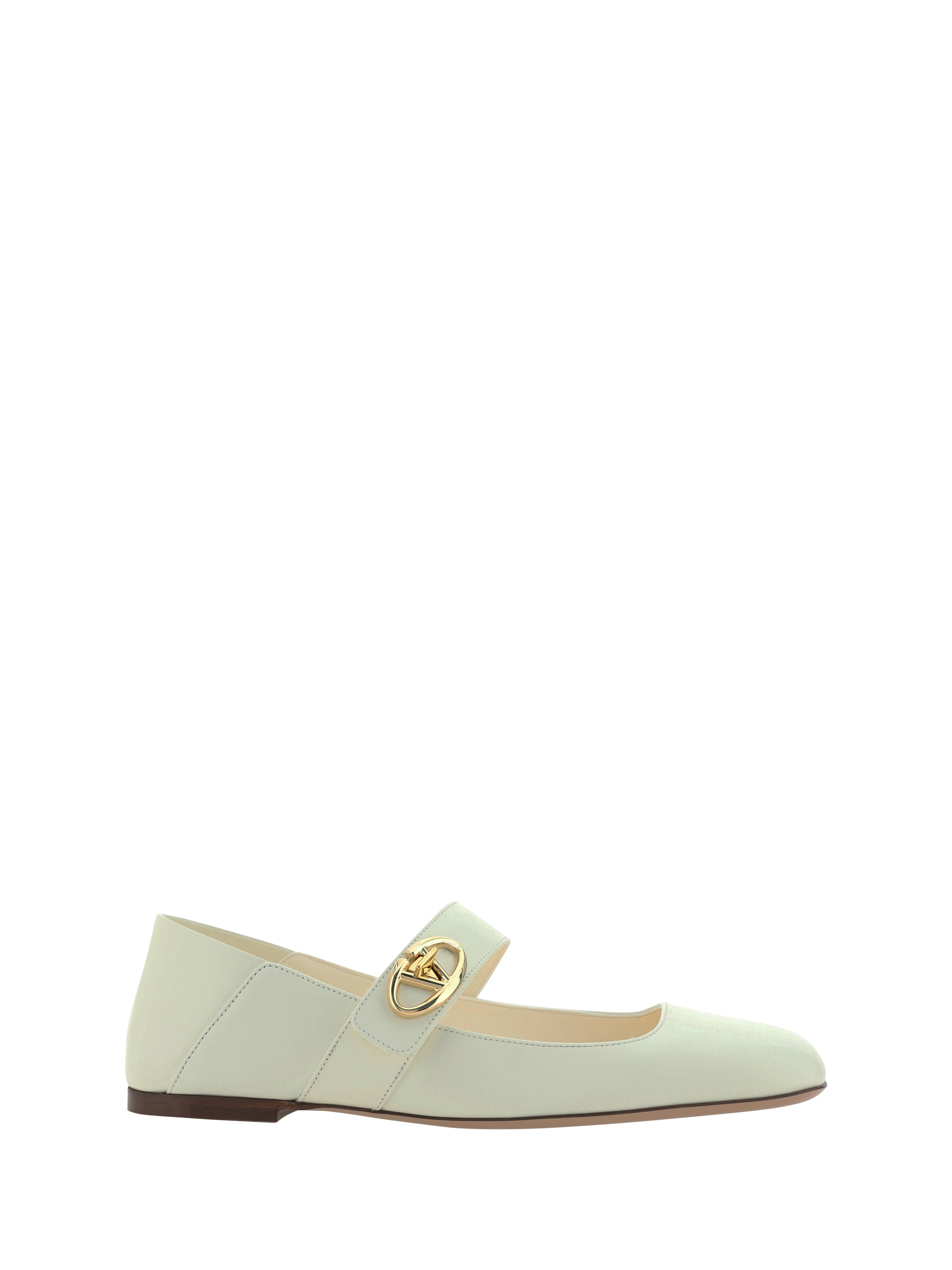 Shop Valentino Vlogo Locker Ballerinas In Ivory