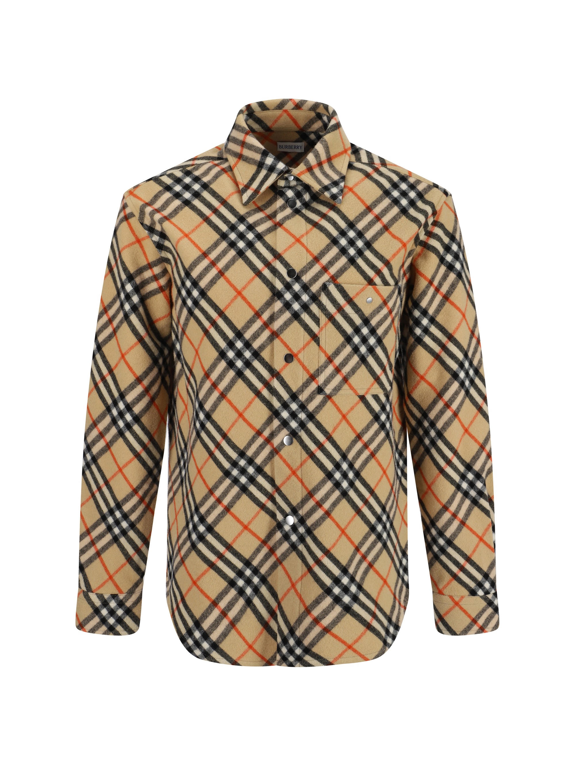 Shop Burberry Shirt In Sand Ip Check