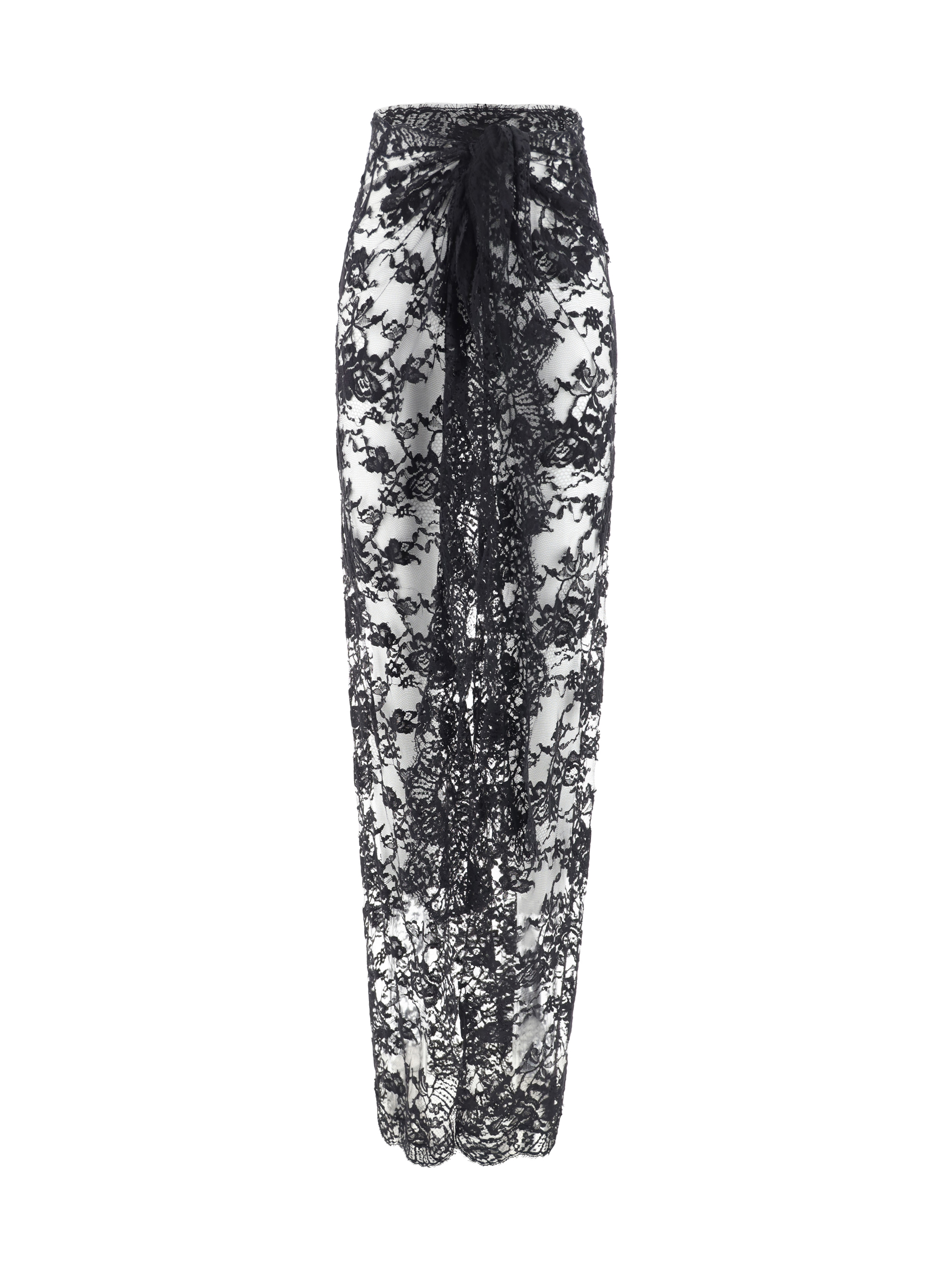 Shop Dolce & Gabbana Long Skirt In Nero