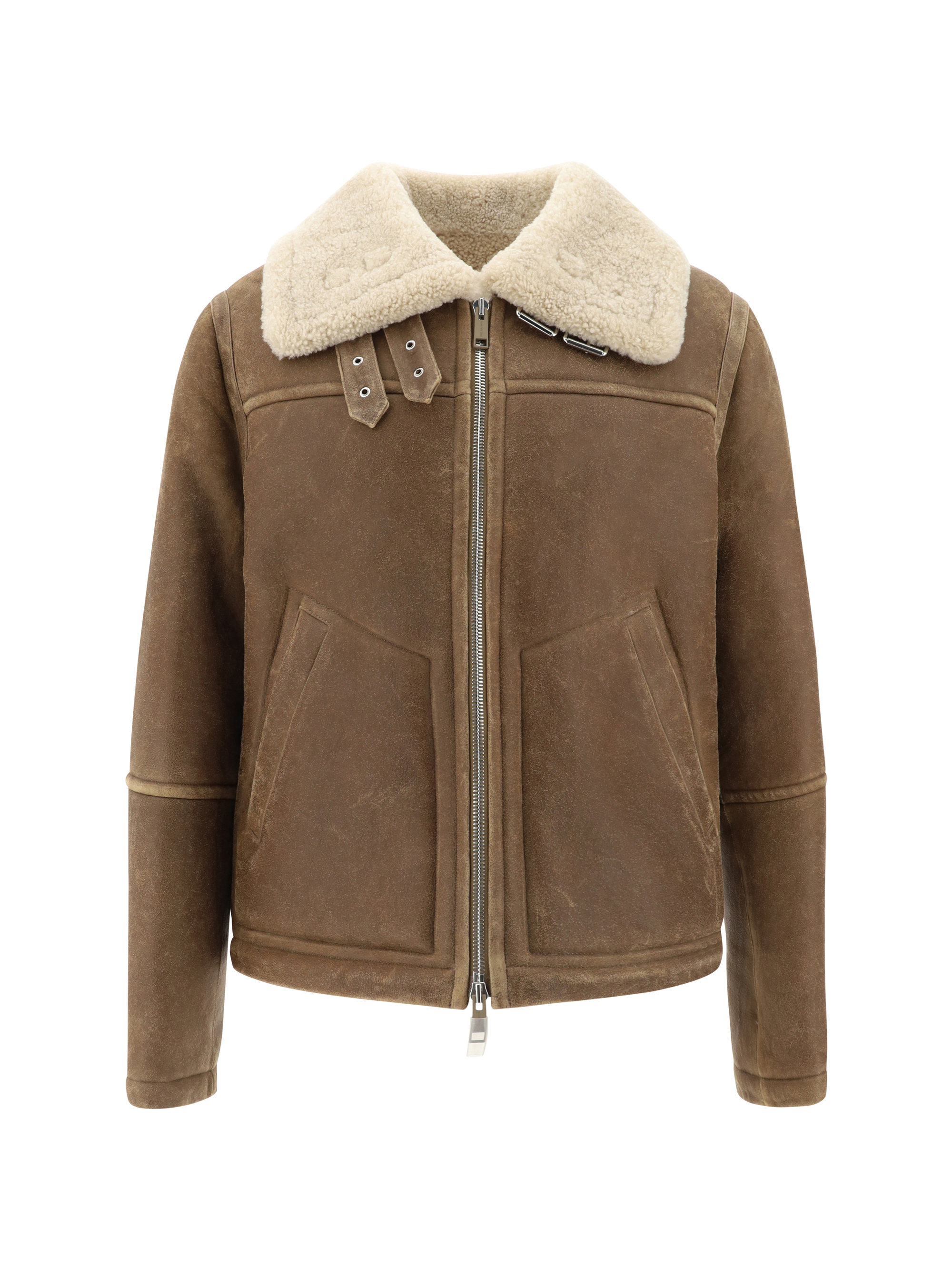 Shop Yves Salomon Jacket In Aviateur