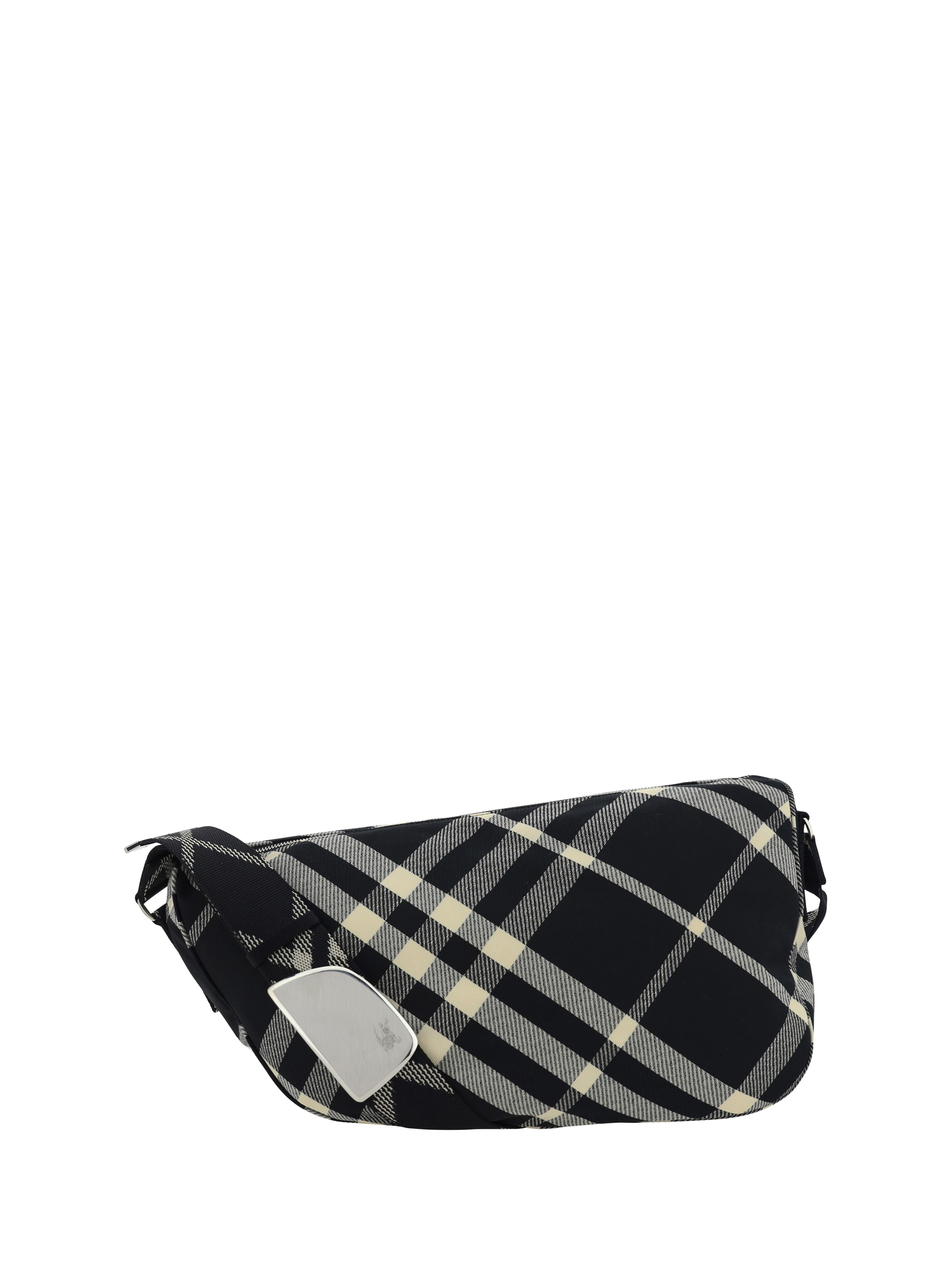 Shop Burberry Messenger Shoulder Bag In Black