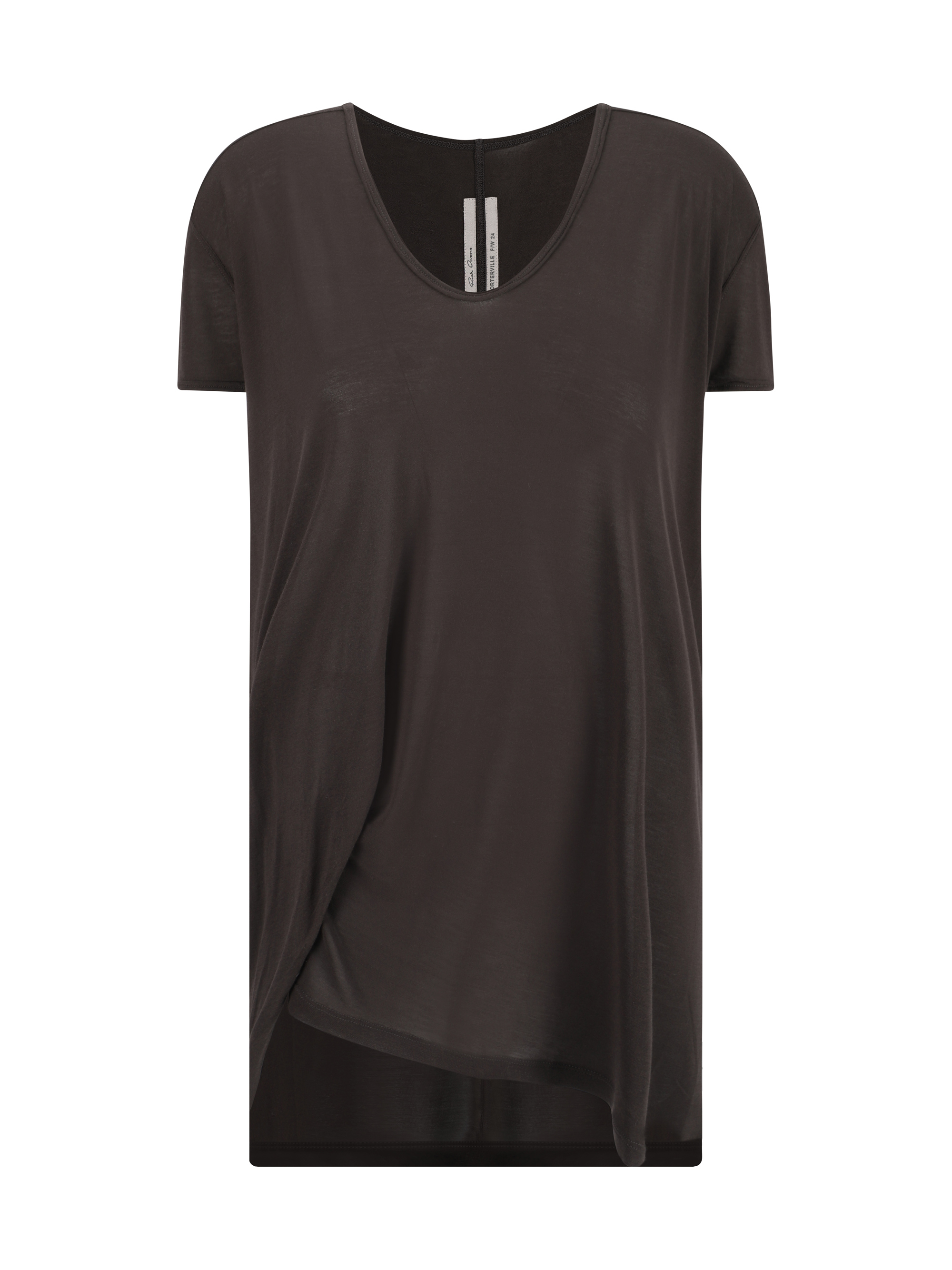 Shop Rick Owens Hiked T-shirt In Dark Dust