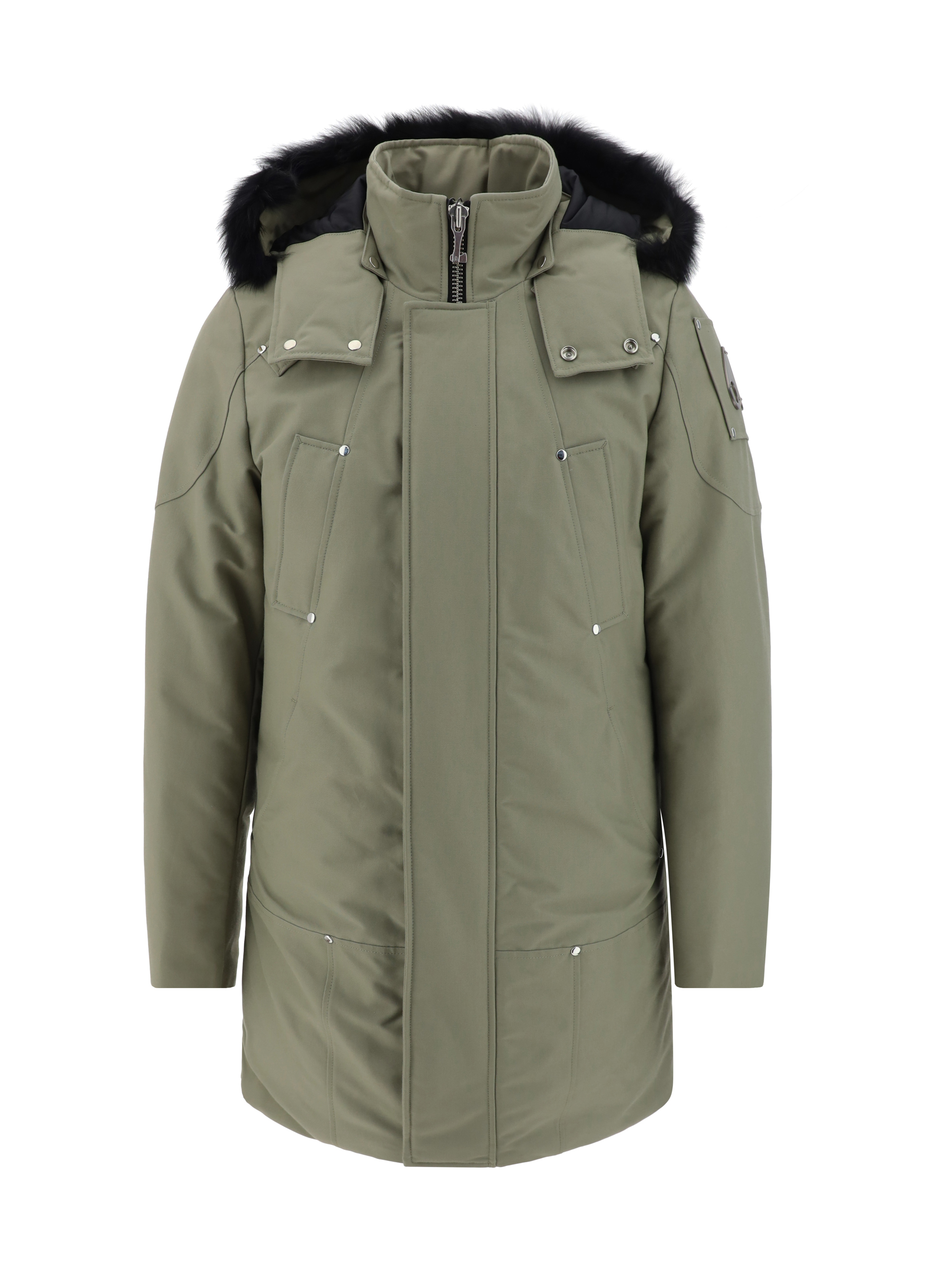 Shop Moose Knuckles Original Stirling Parka Jacket In Sage Green