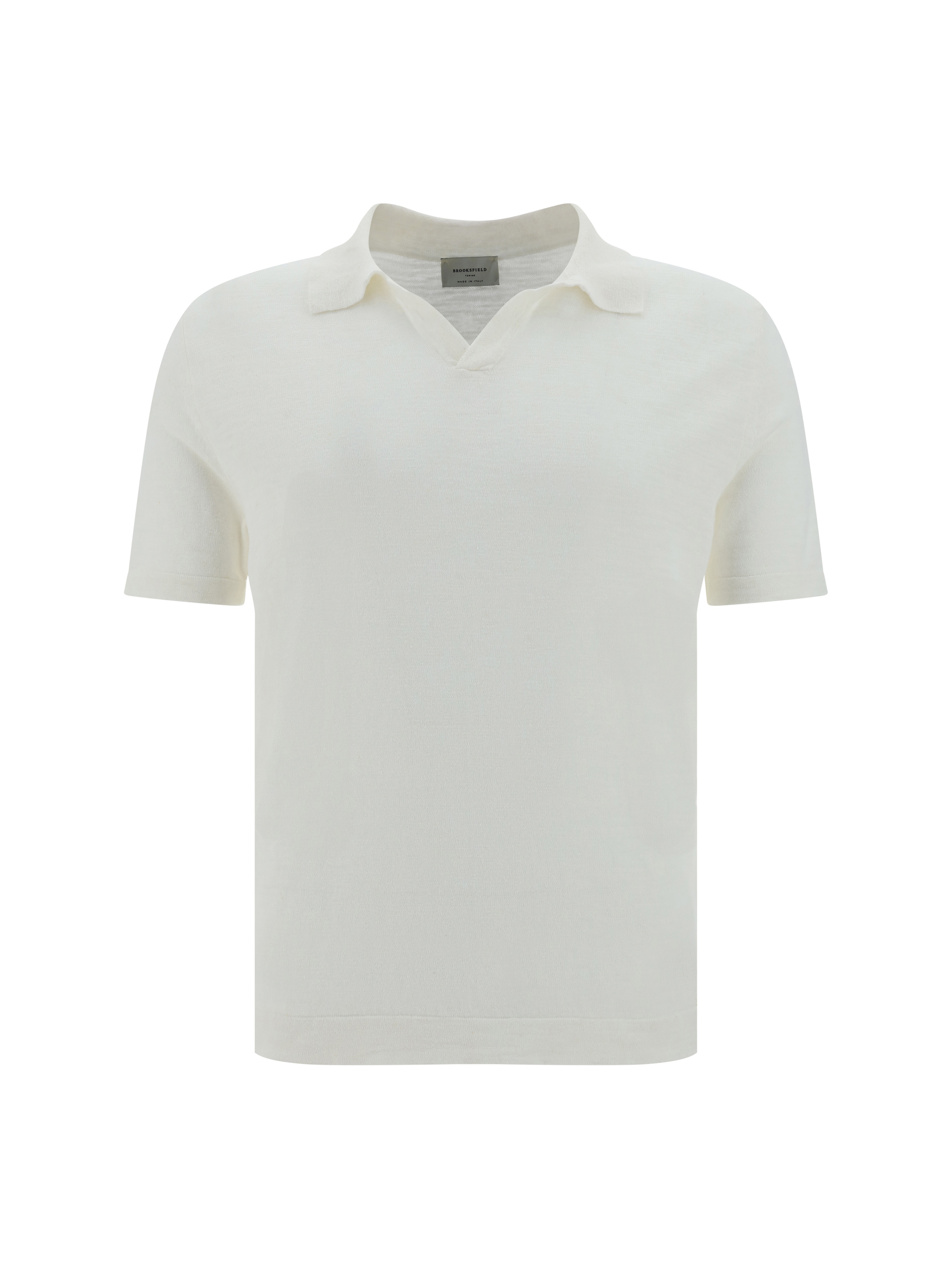 Shop Brooksfield Polo Shirt In Off White