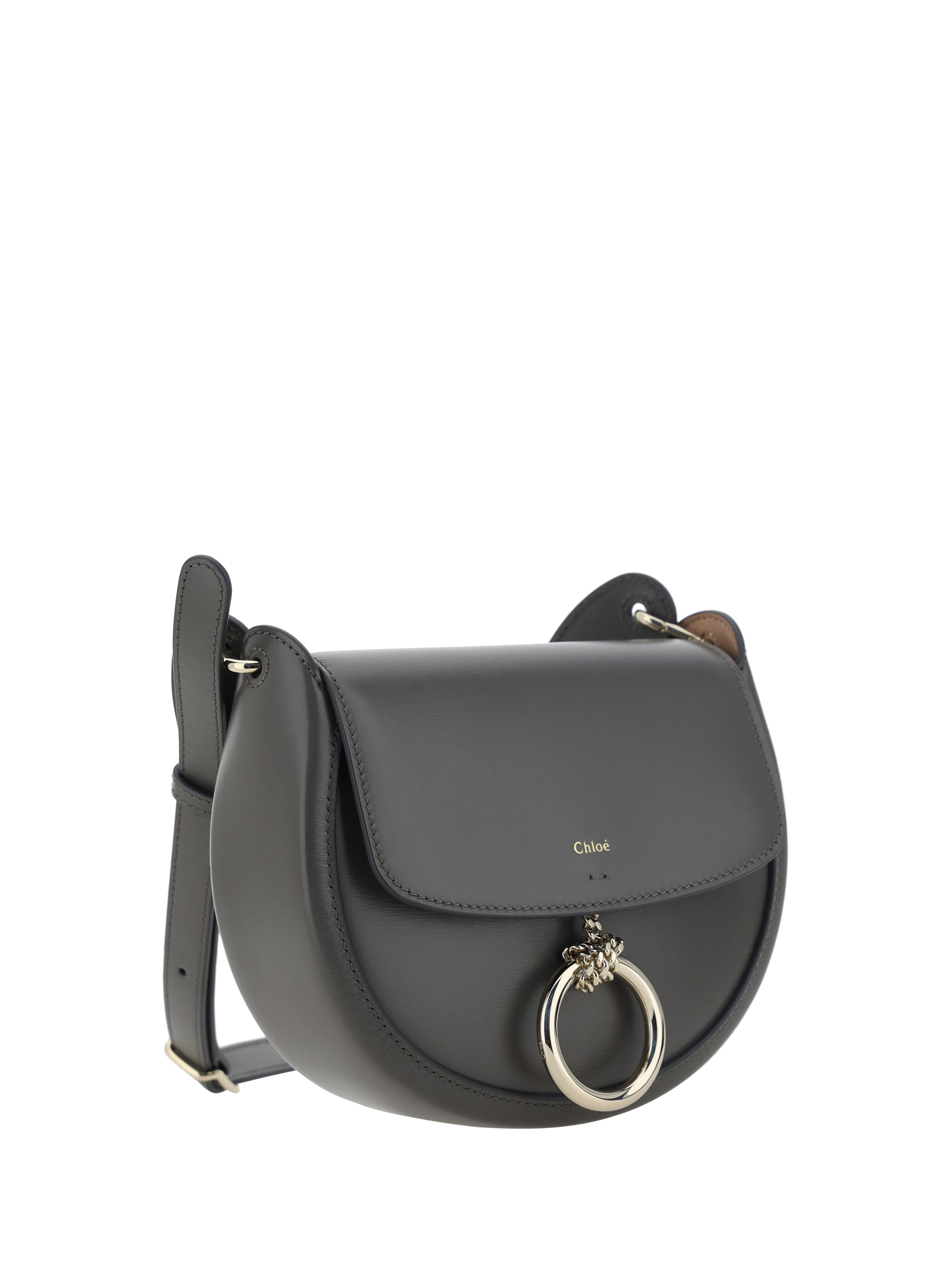 Arlene Small Leather Crossbody Bag in Grey - Chloe