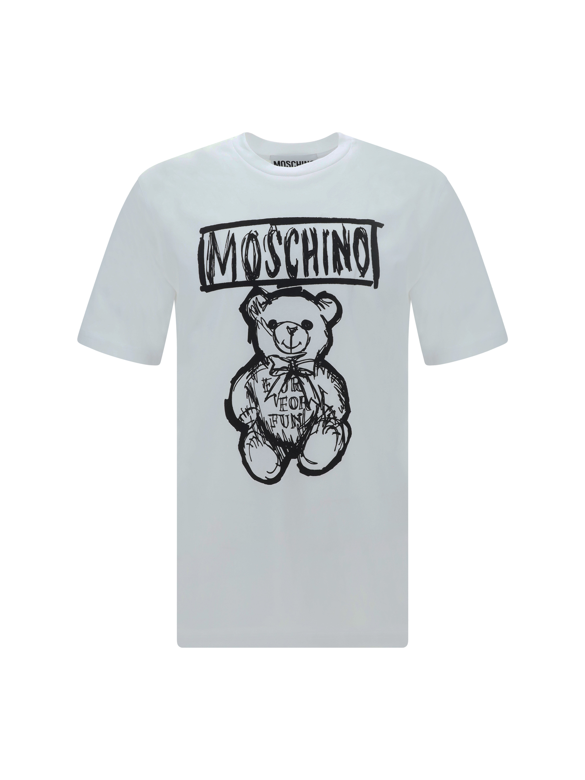 Shop Moschino T-shirt In Multi/white