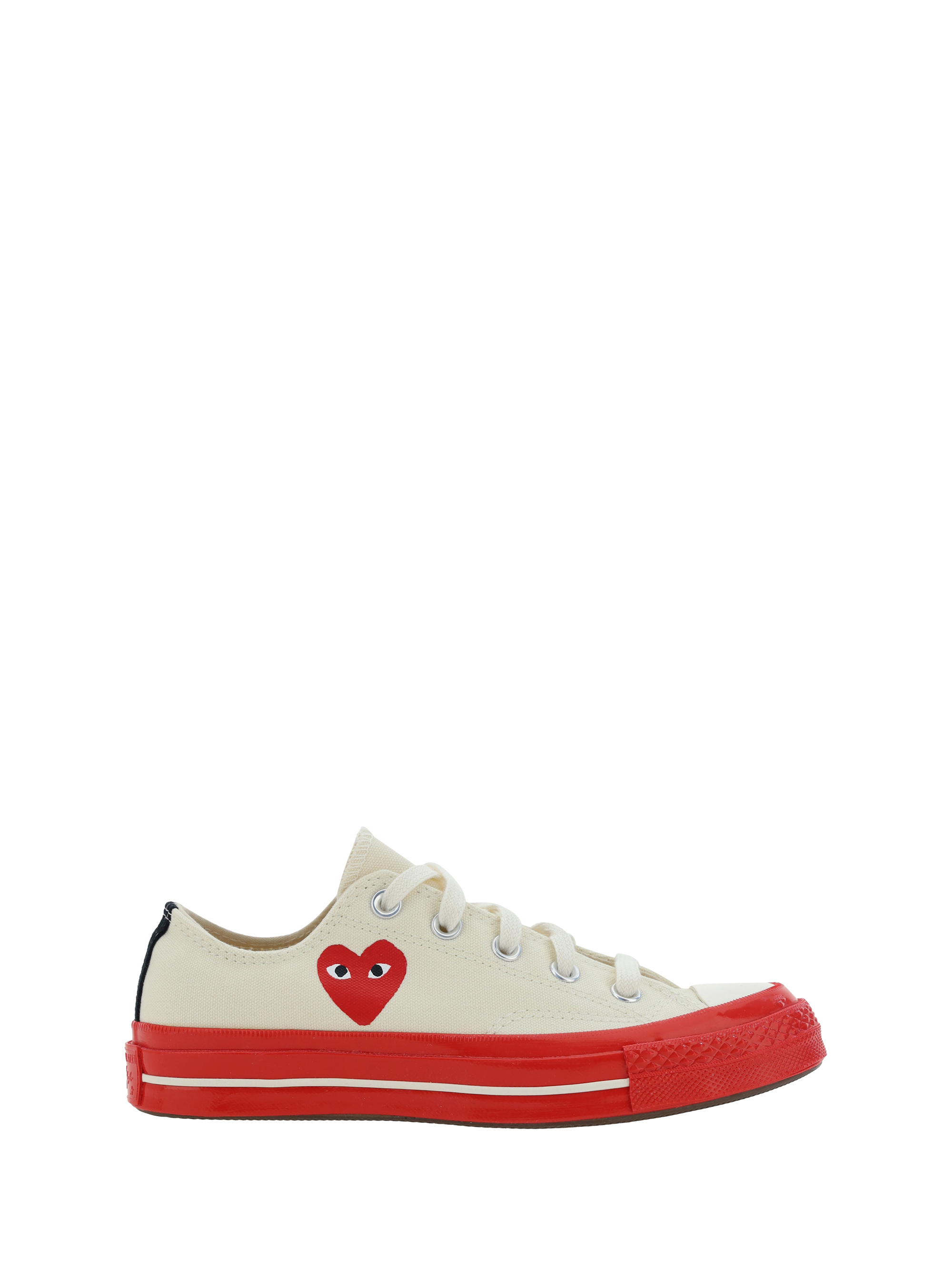 Shop Comme Des Garçons Play X Converse Comme Des Garcons Play X Converse Big Heart 70 Sneakers In White