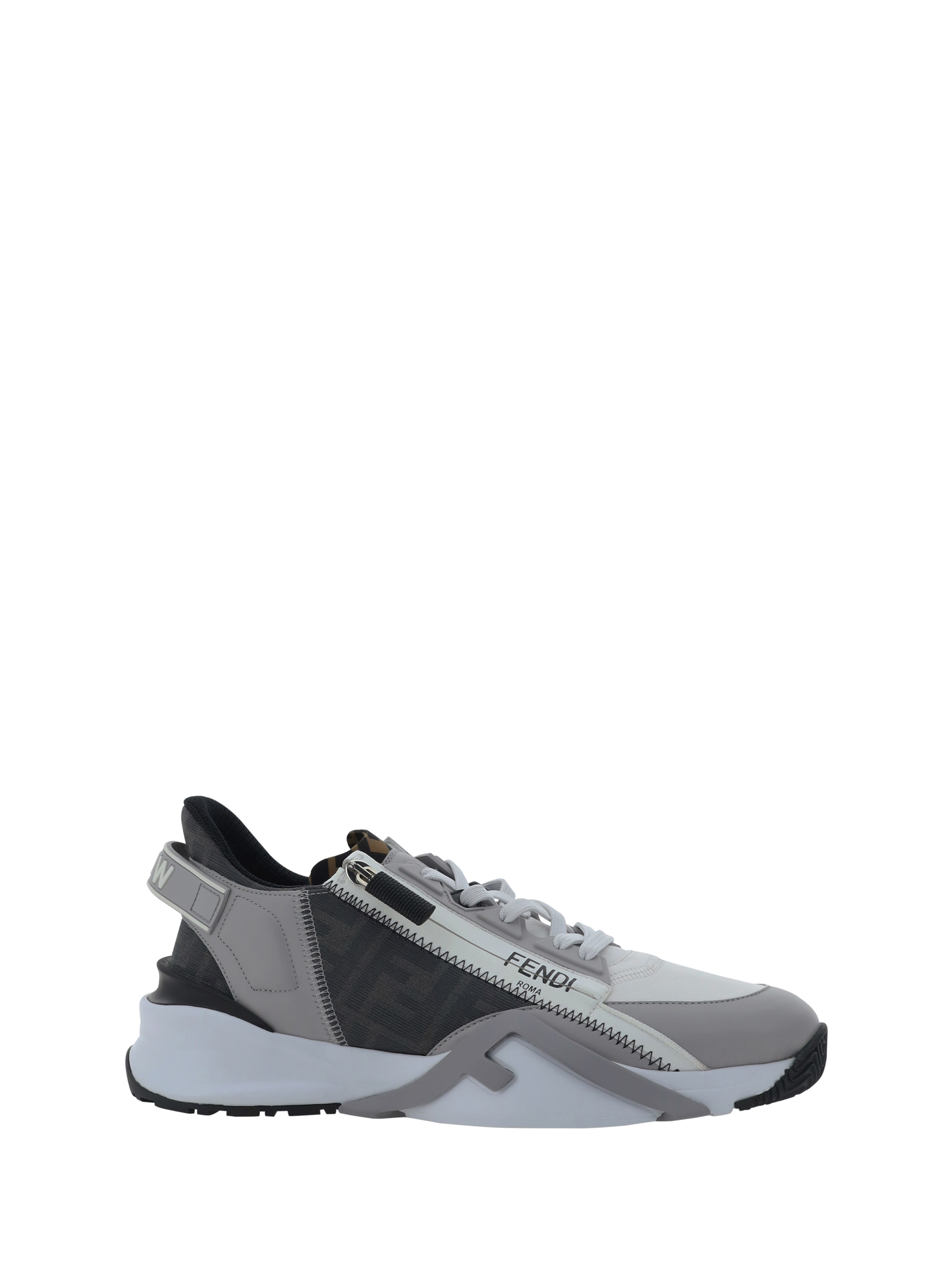 Shop Fendi Flow Running Sneakers In Uwhit+accia.fer+grig