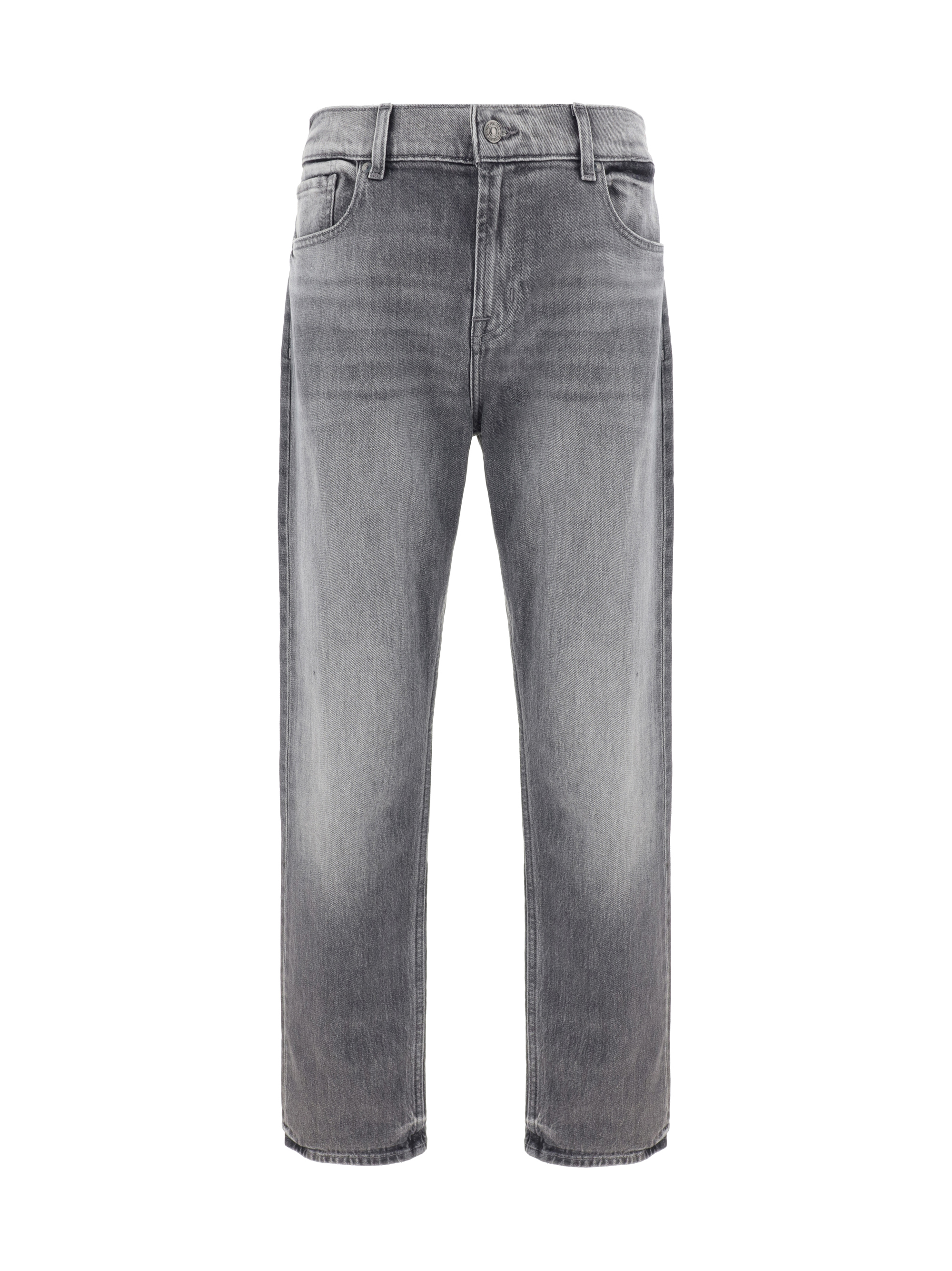 Shop 7for Check Off Jeans In Grey