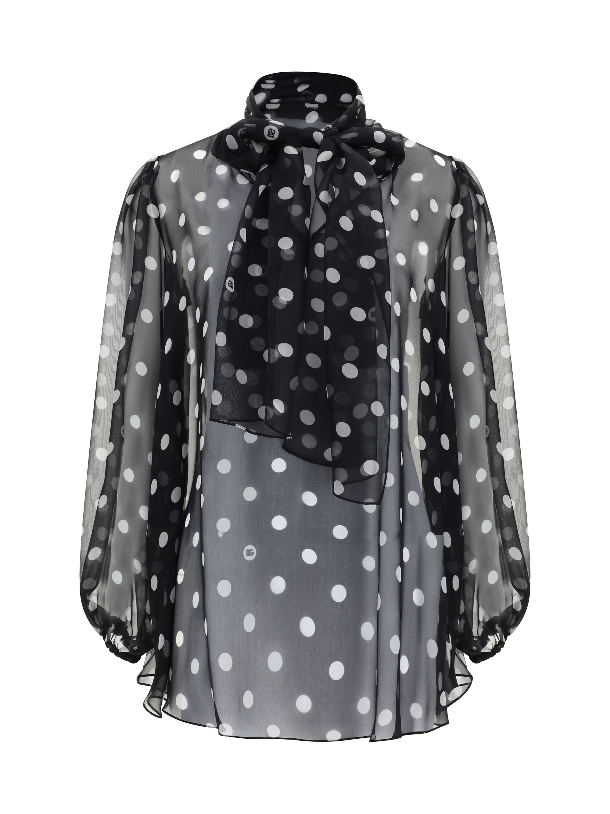 Shop Dolce & Gabbana Top In Pois Med