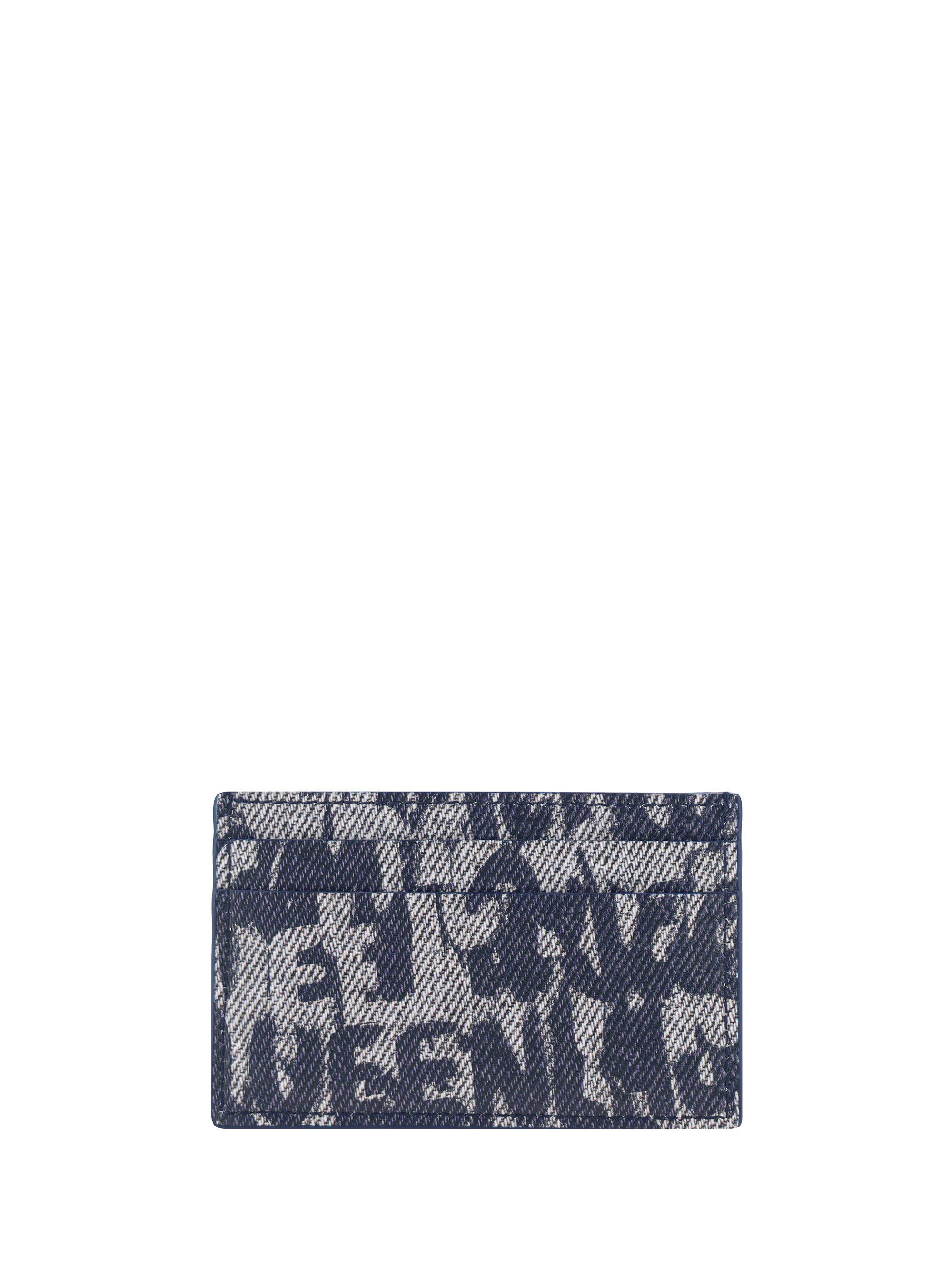 Shop Alexander Mcqueen Card Holder In Dk Blue/ivory