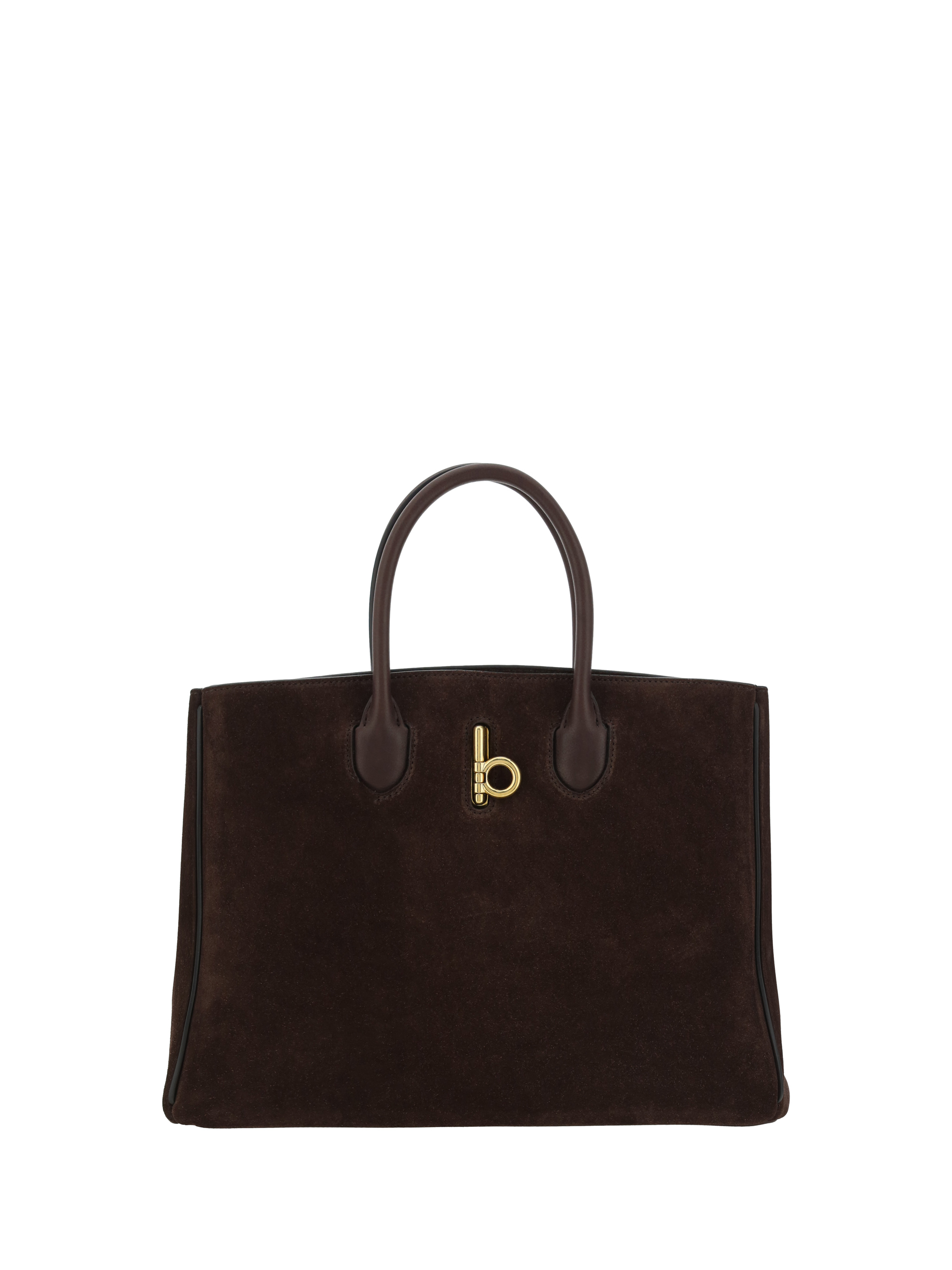 Shop Burberry Tote Rocking Horse Handbag In Dark Brown