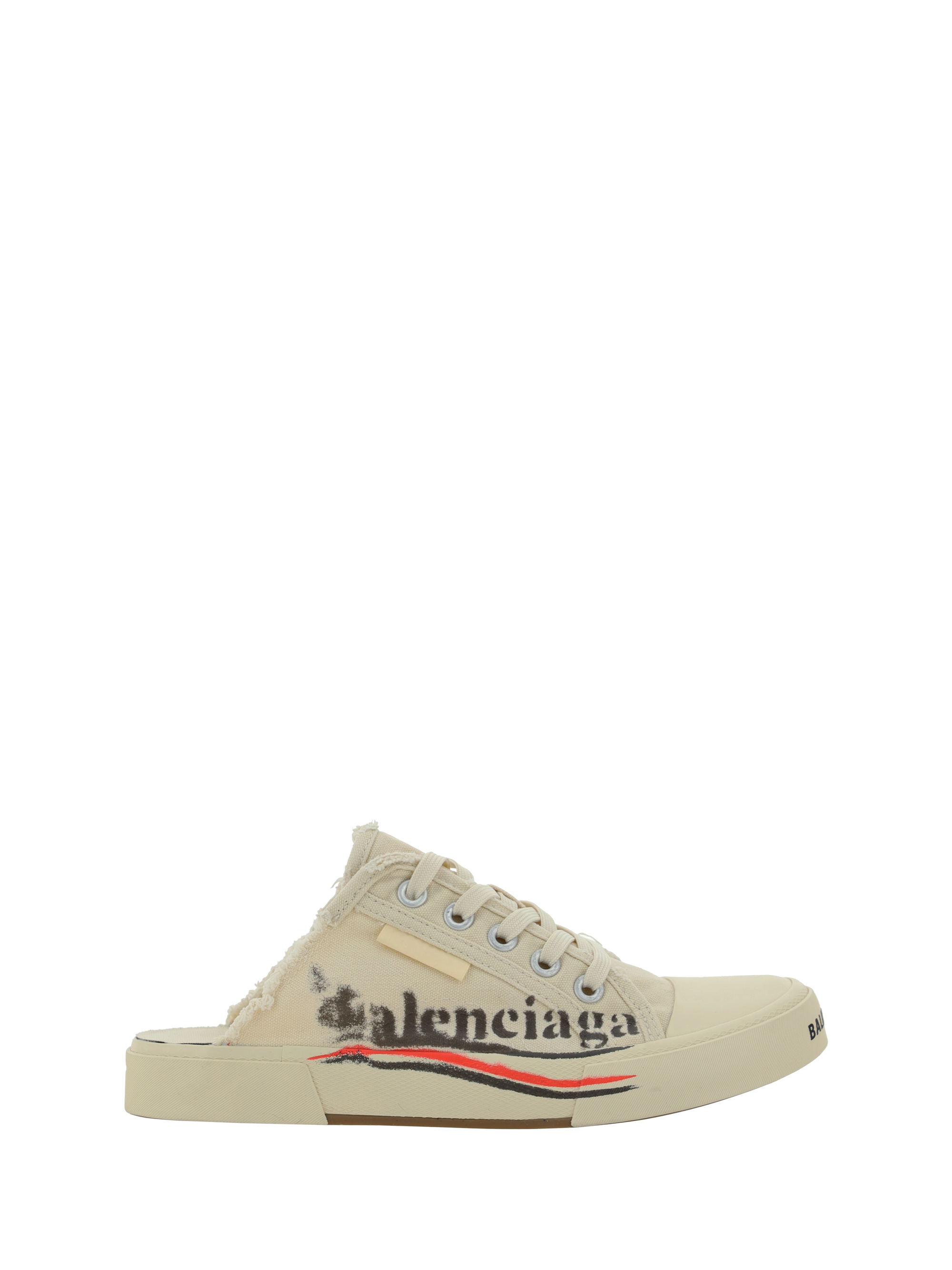 Shop Balenciaga Paris Political Sneakers In White