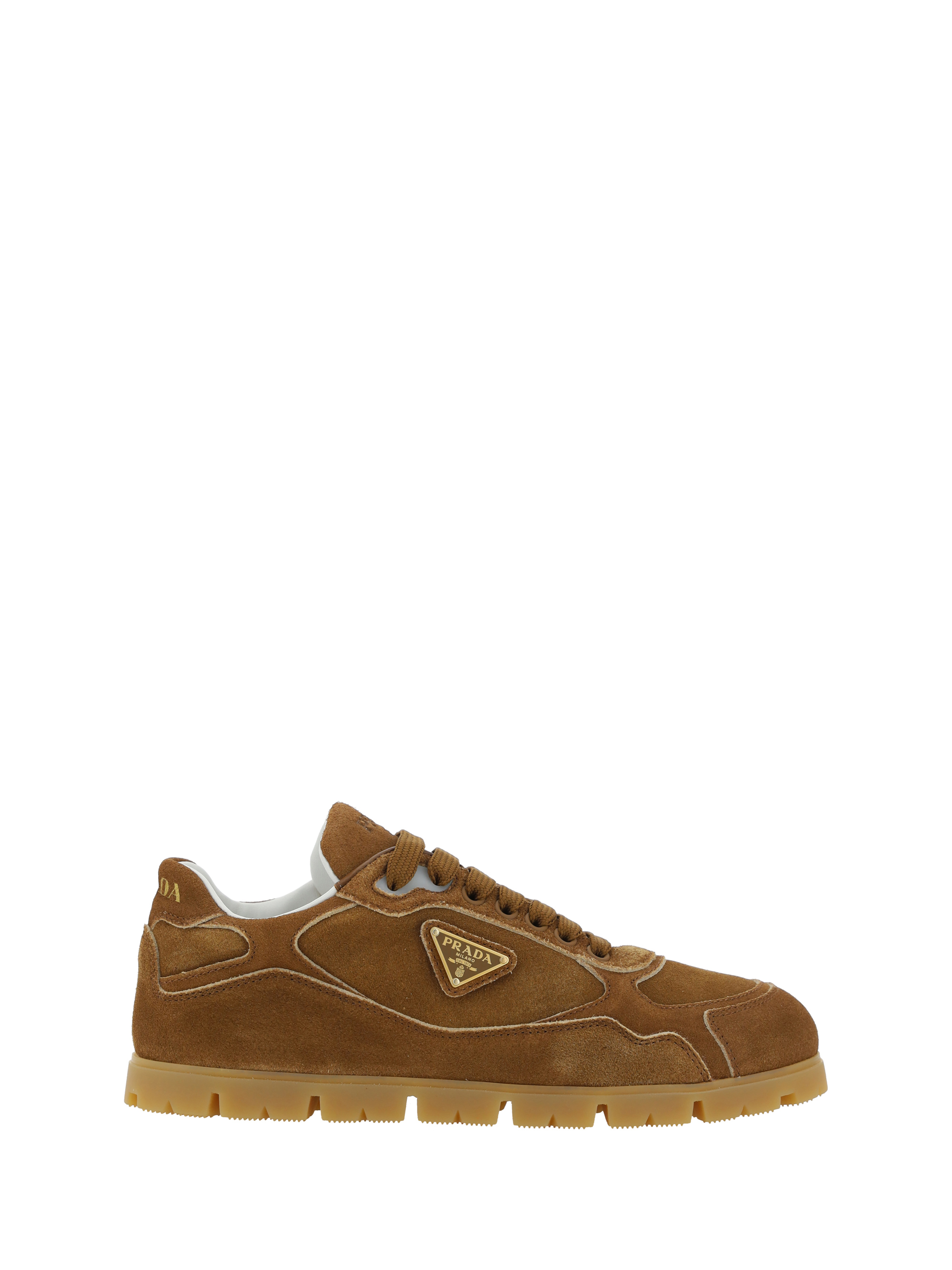 Shop Prada Sneakers In Cannella