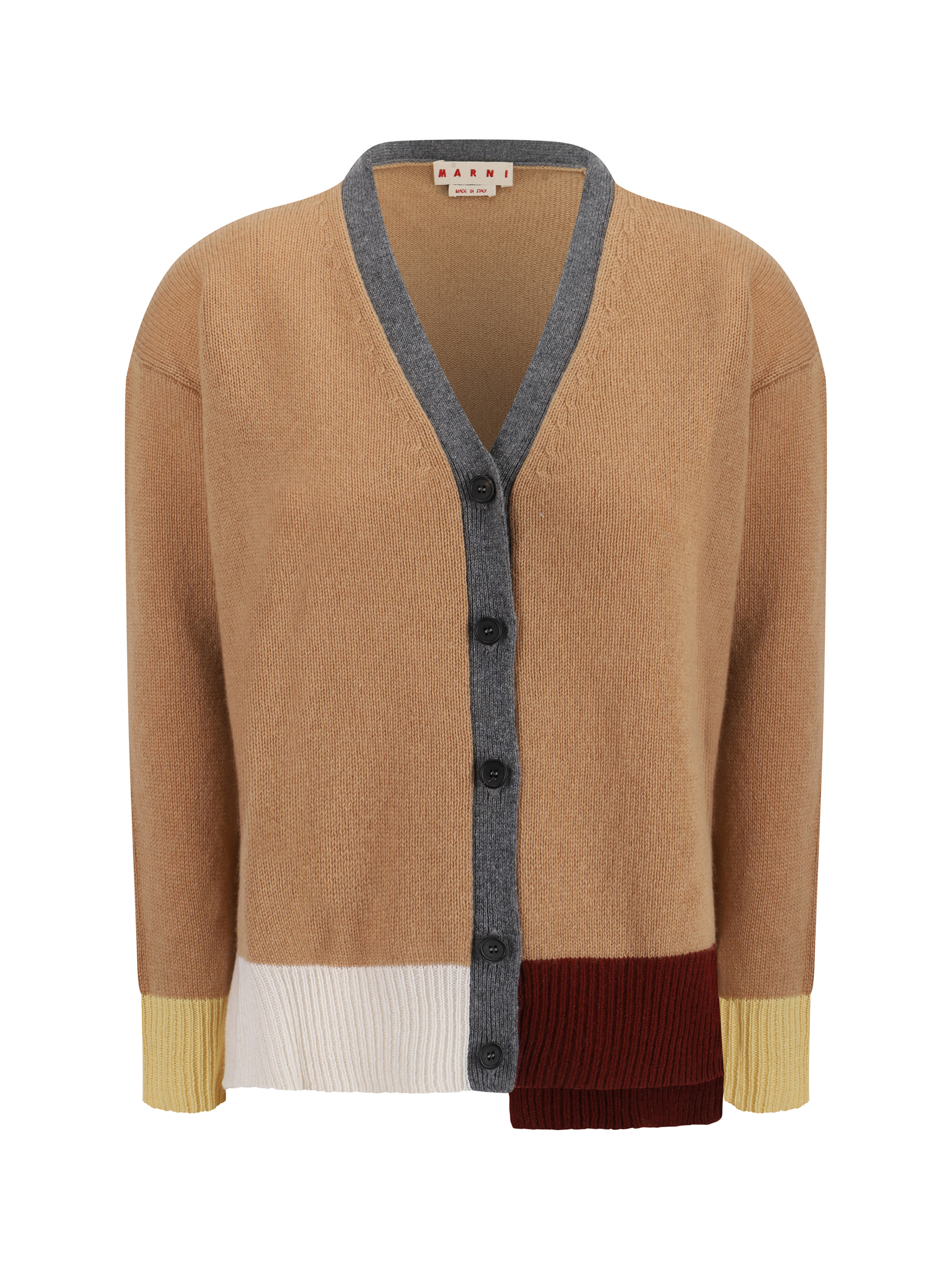 Shop Marni Cardigan In Earth Of Siena