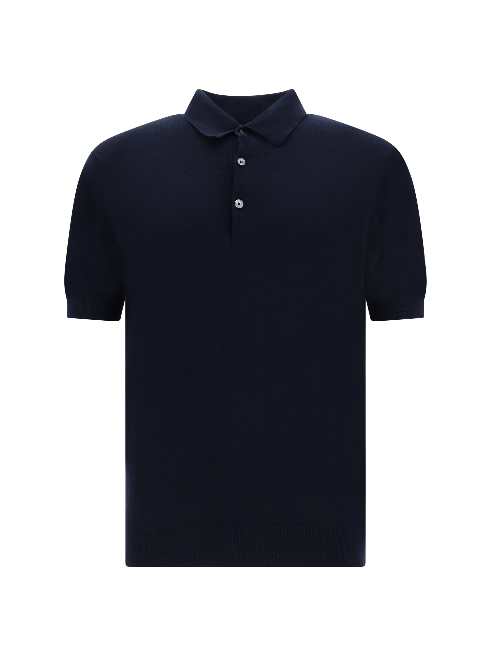 Shop Zegna Polo Shirt In Blue Navy Unito