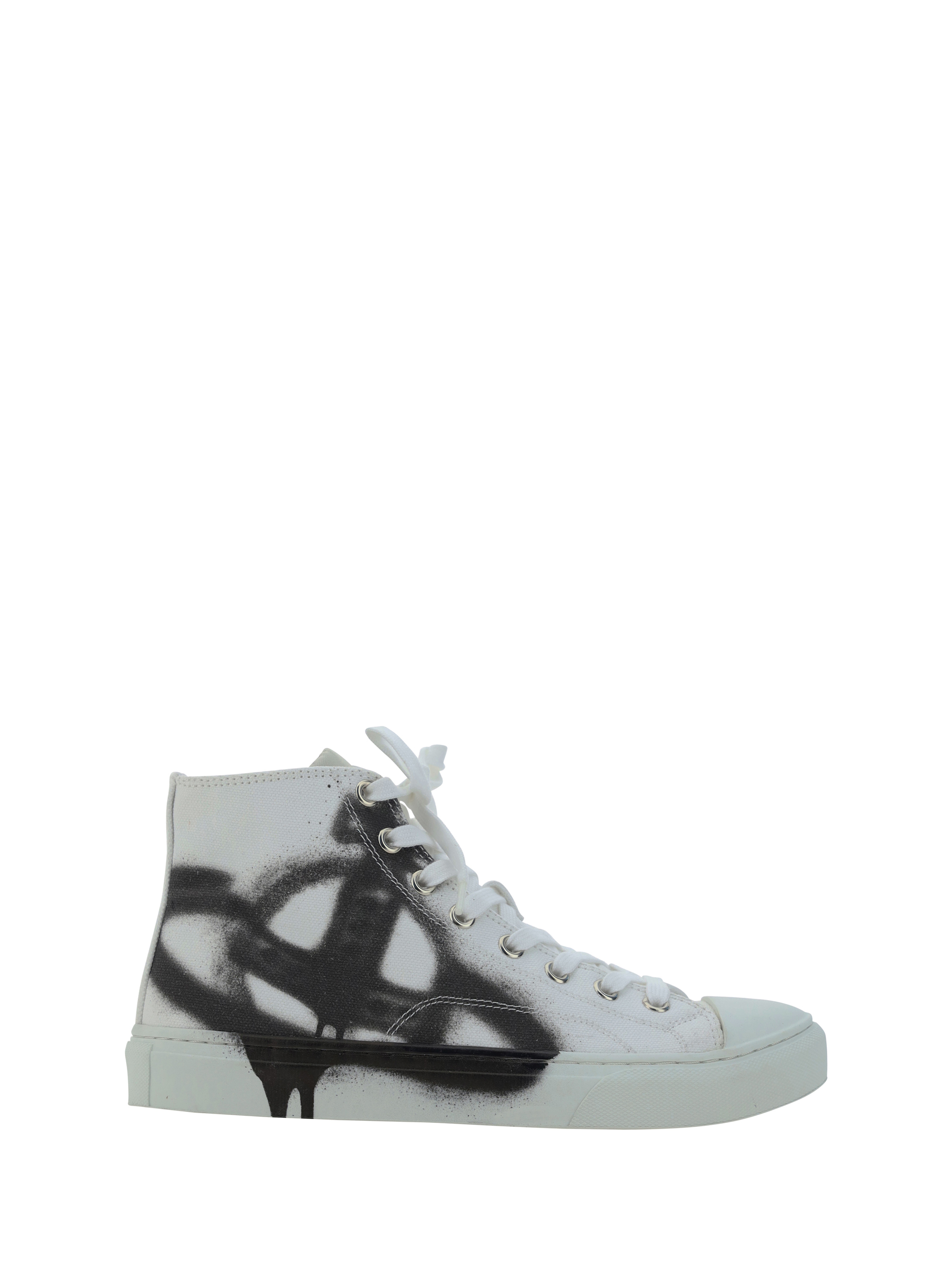 Shop Vivienne Westwood Plimsoll Sneakers In White/black Orb