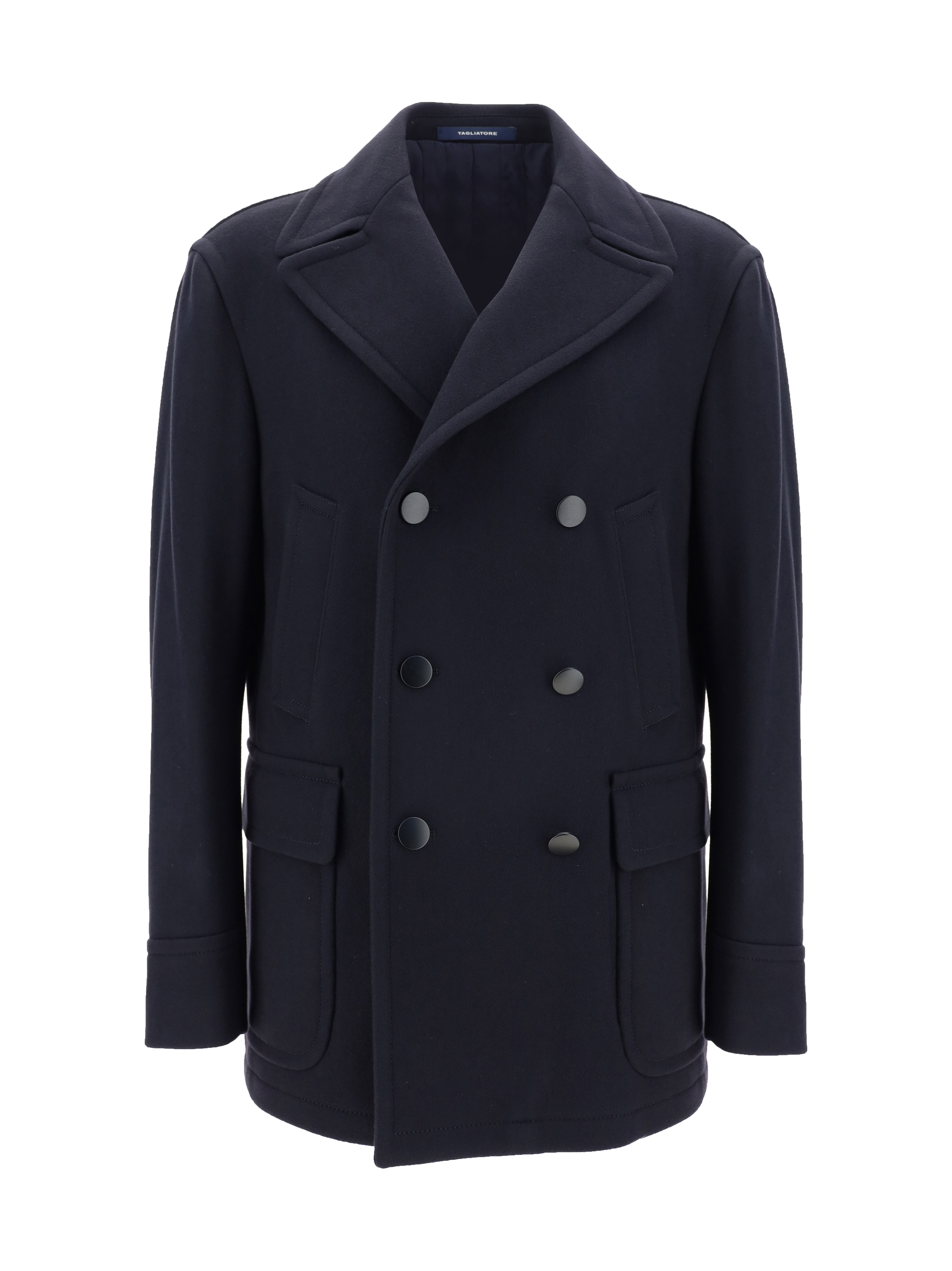 Shop Tagliatore Coat In Blu