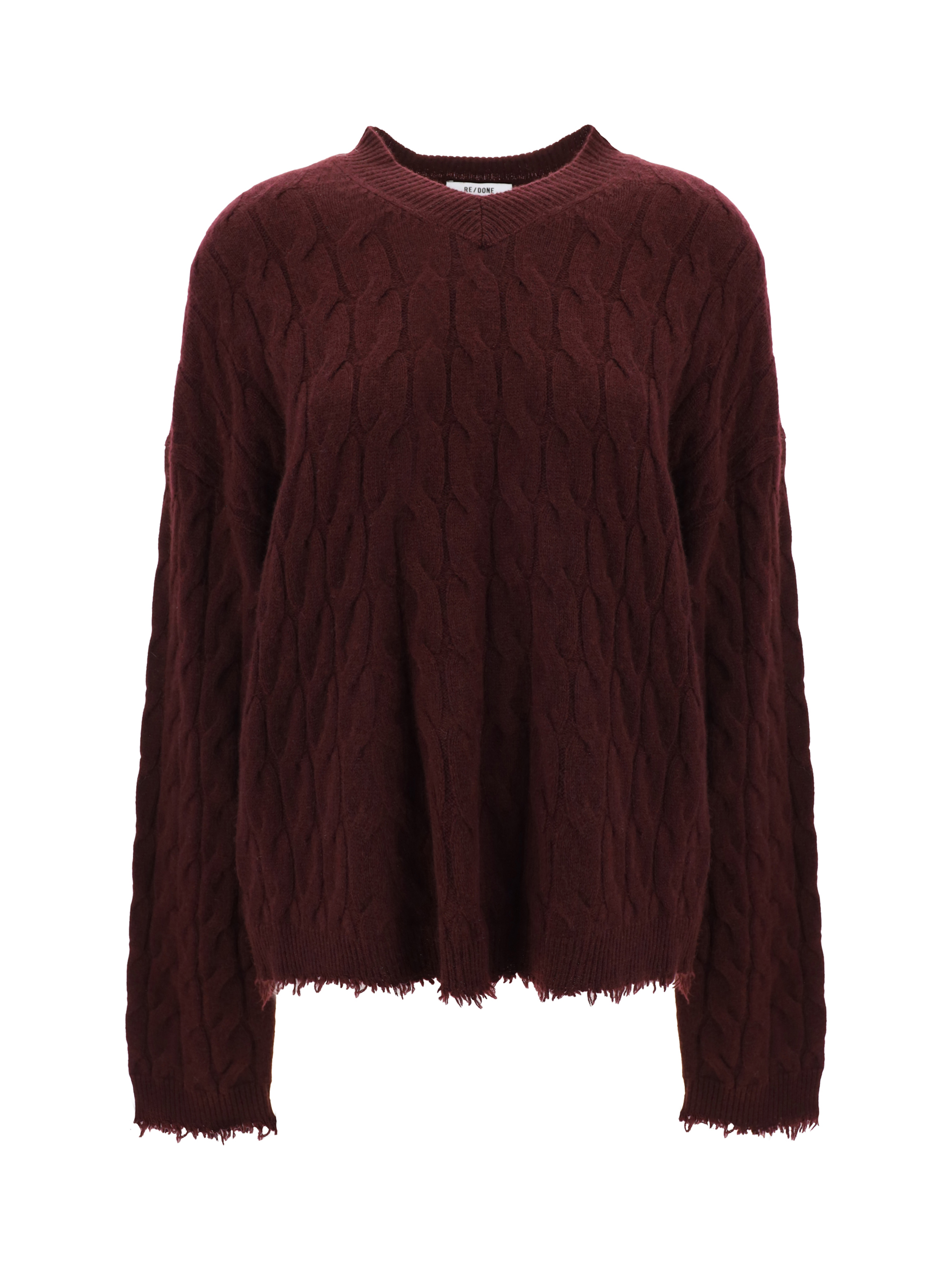 Shop Re/done Sweater In Oxblood