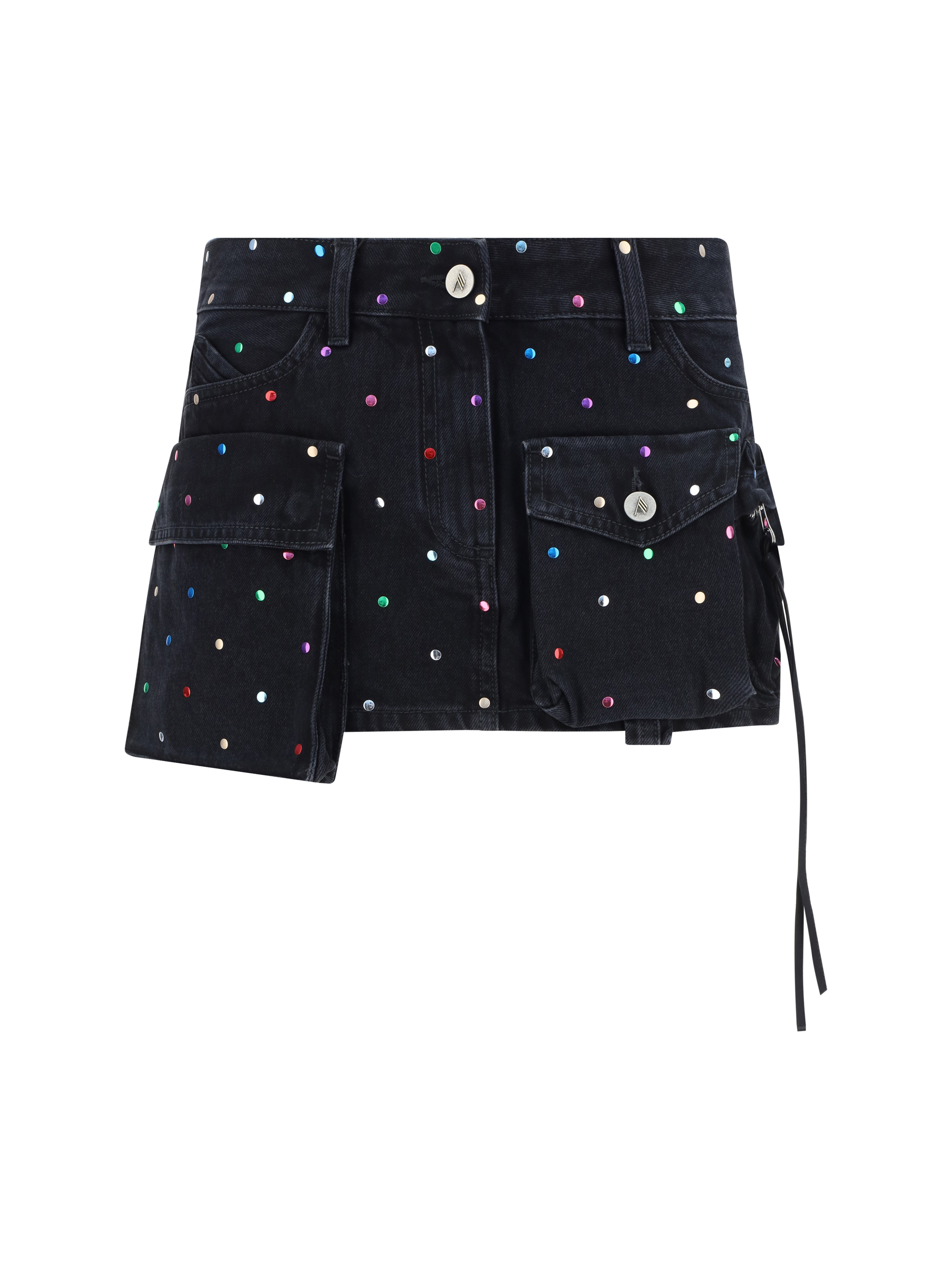 Shop Attico Fay Mini Skirt In Black