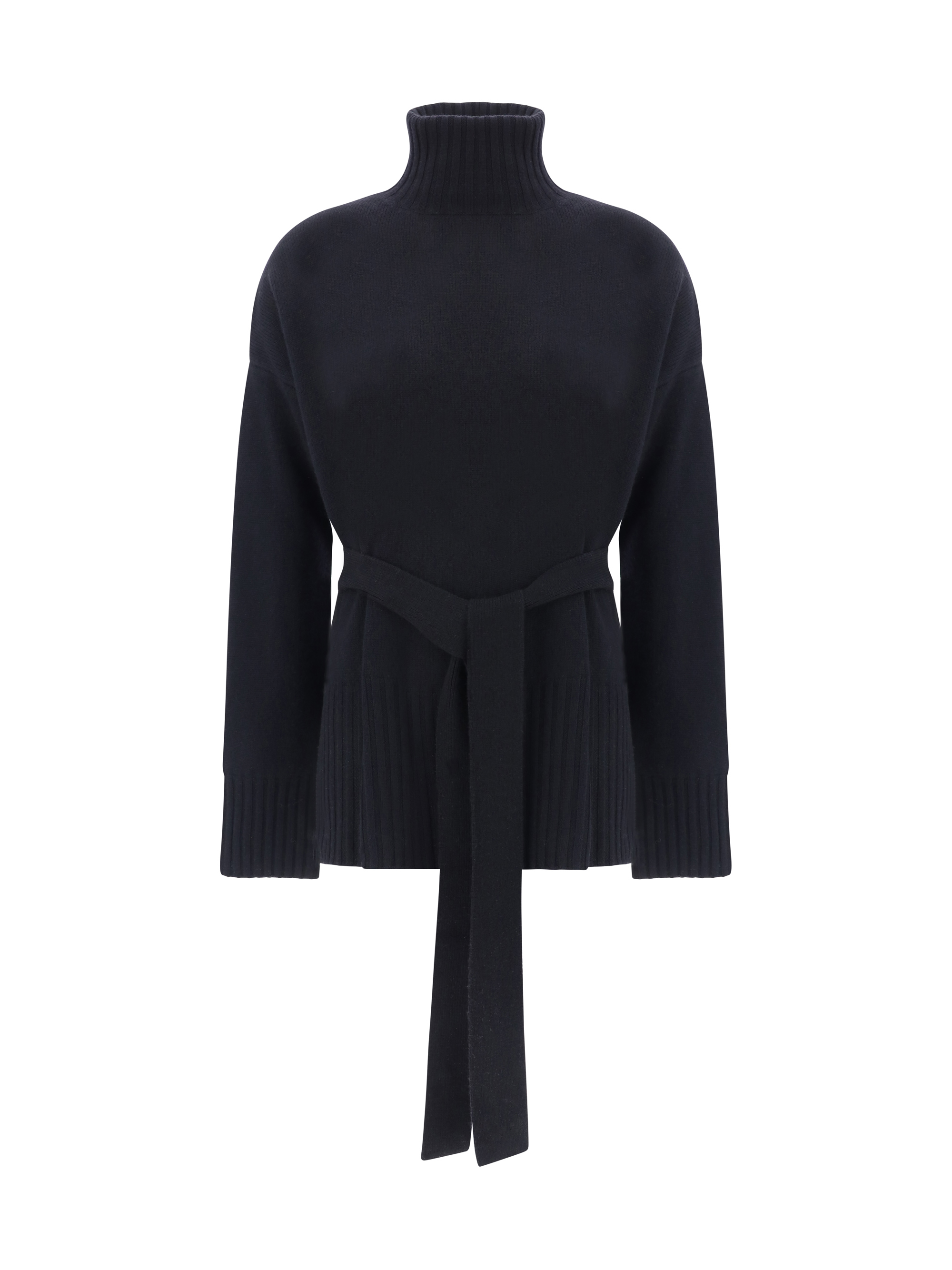 Shop Wild Cashmere Turtleneck Sweater In Black