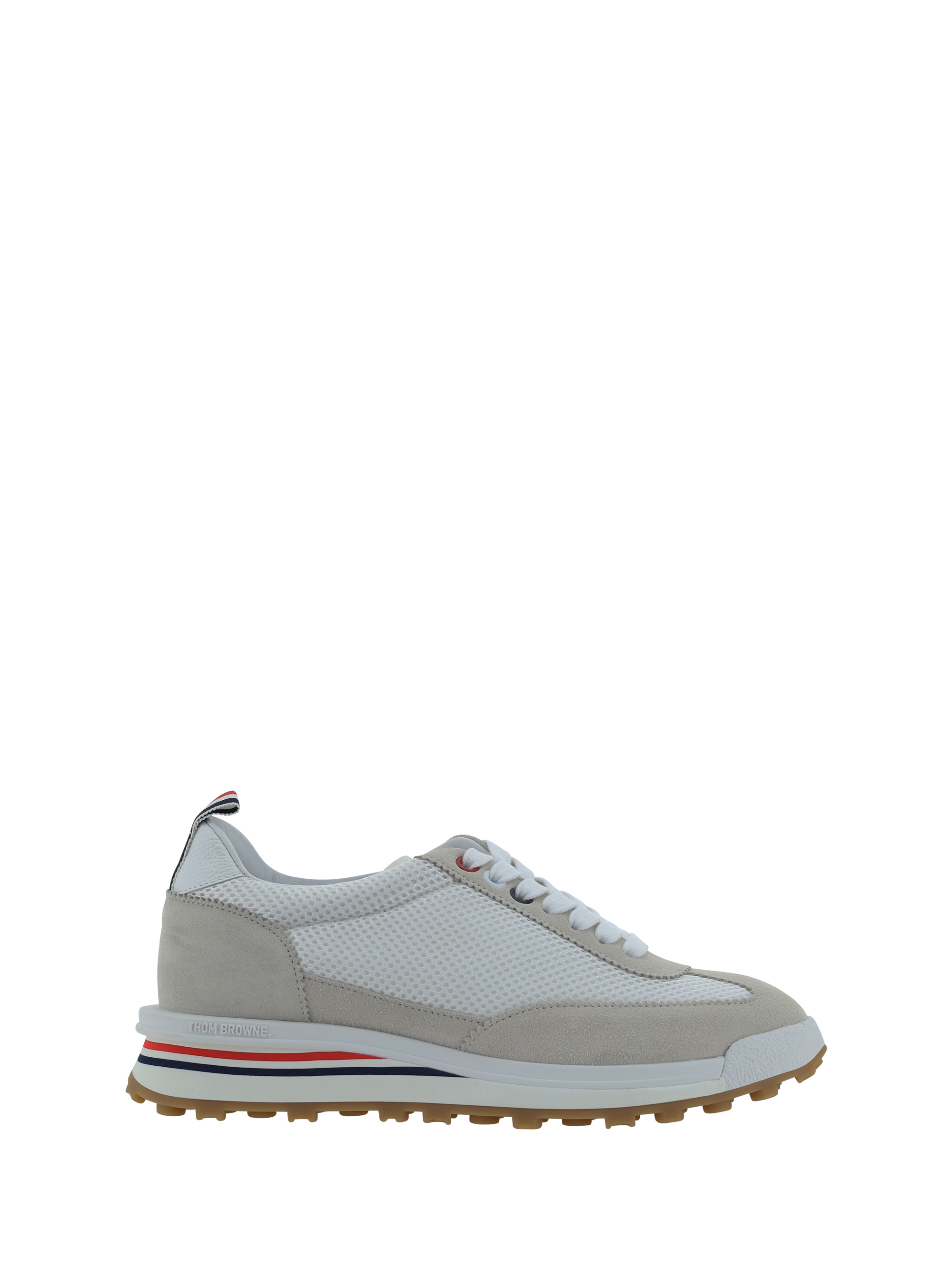 Shop Thom Browne Tech Runner Sneakers In White