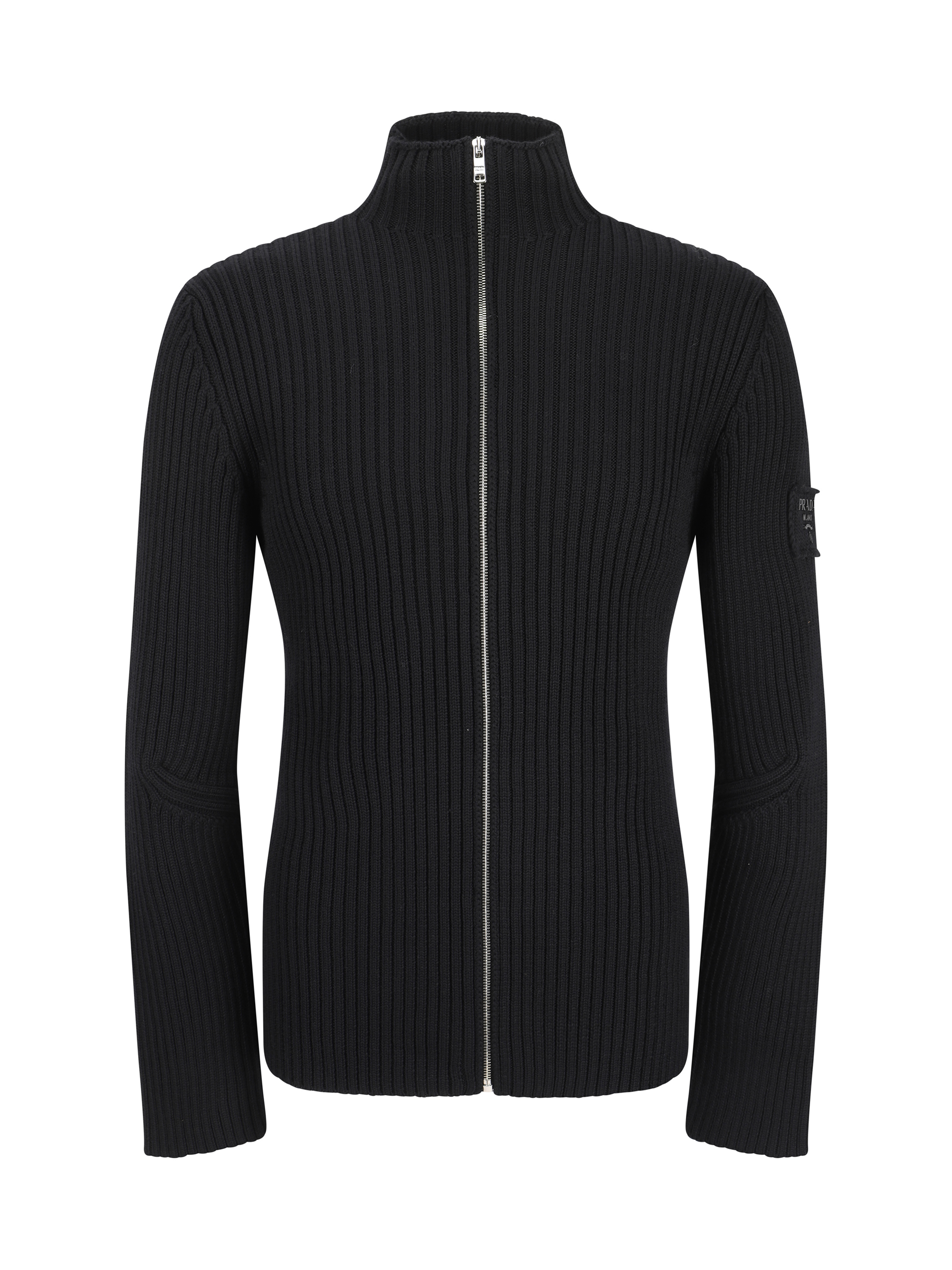 Shop Prada Cardigan In Nero